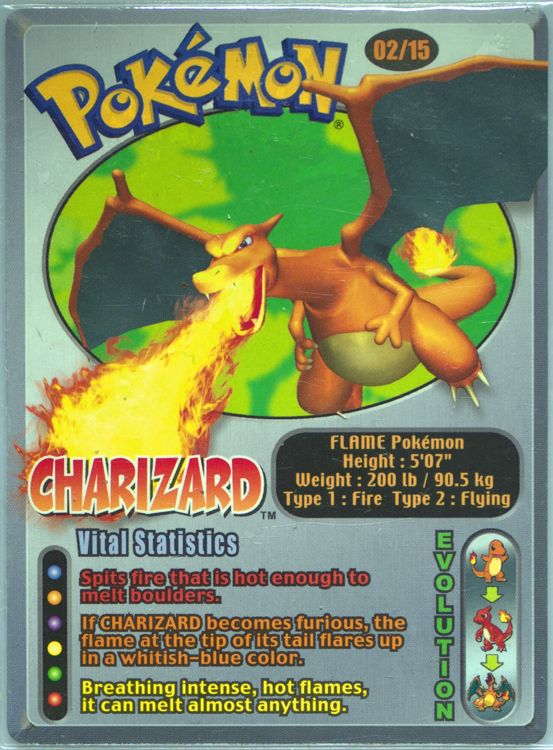 Charizard With Laminate Pouch (2) 2003 Pokemon Wendy's Kids Cards