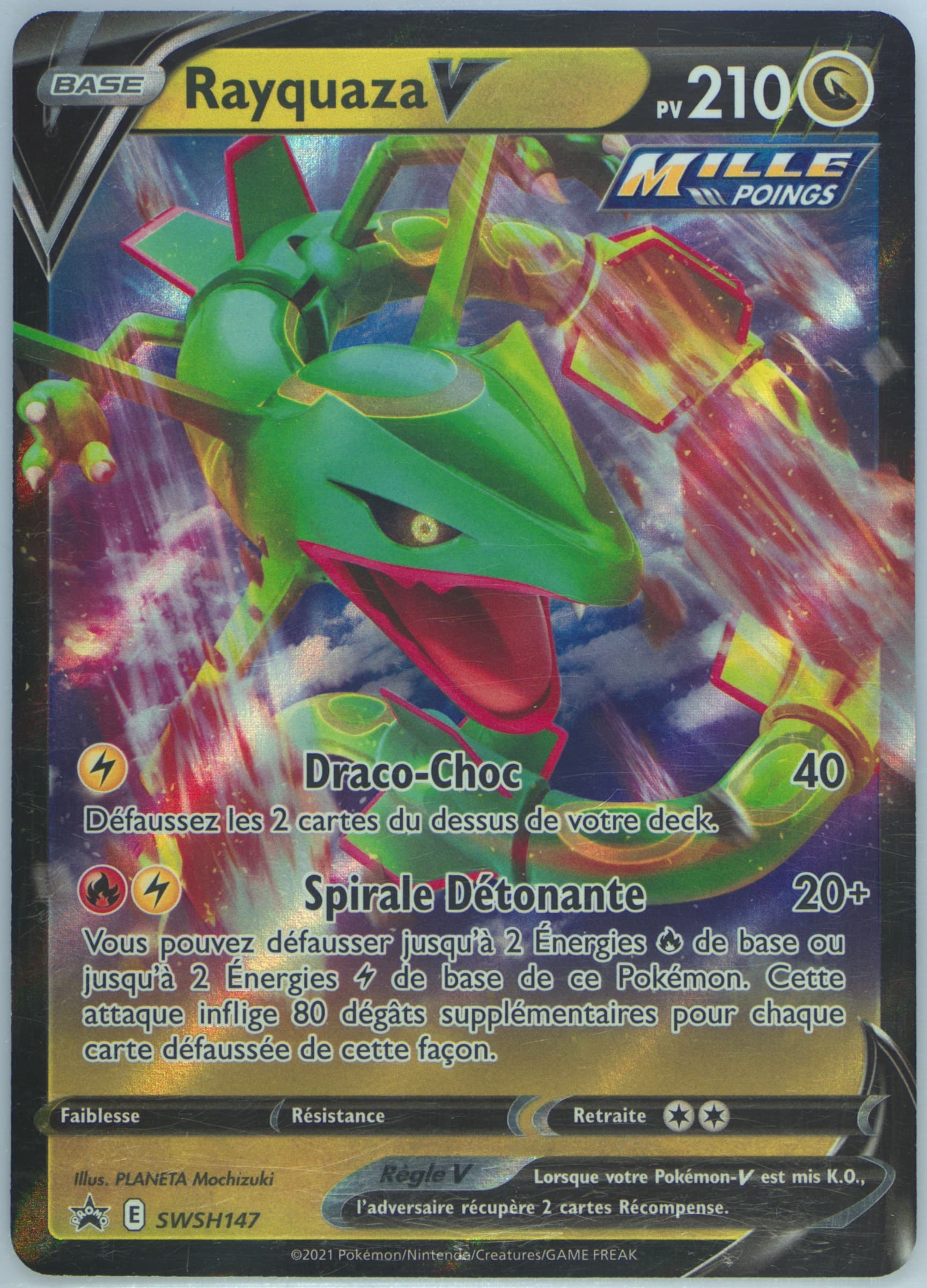 Rayquaza V V Battle Deck-French (147) 2021 Pokemon Swsh Black Star Promo