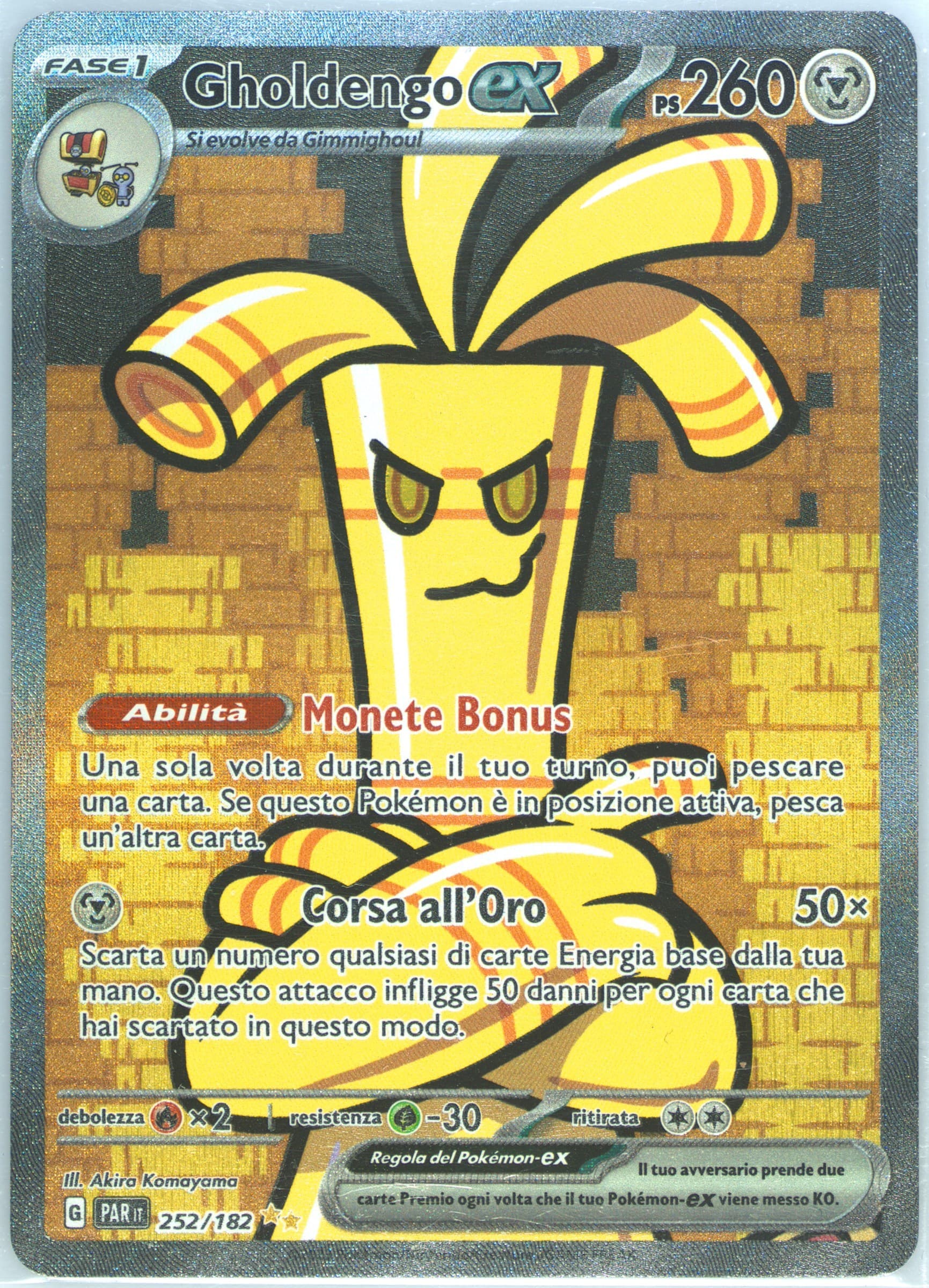Gholdengo Special Illustration Rare (252) 2023 Pokemon Italian Par It-Paradox Rift