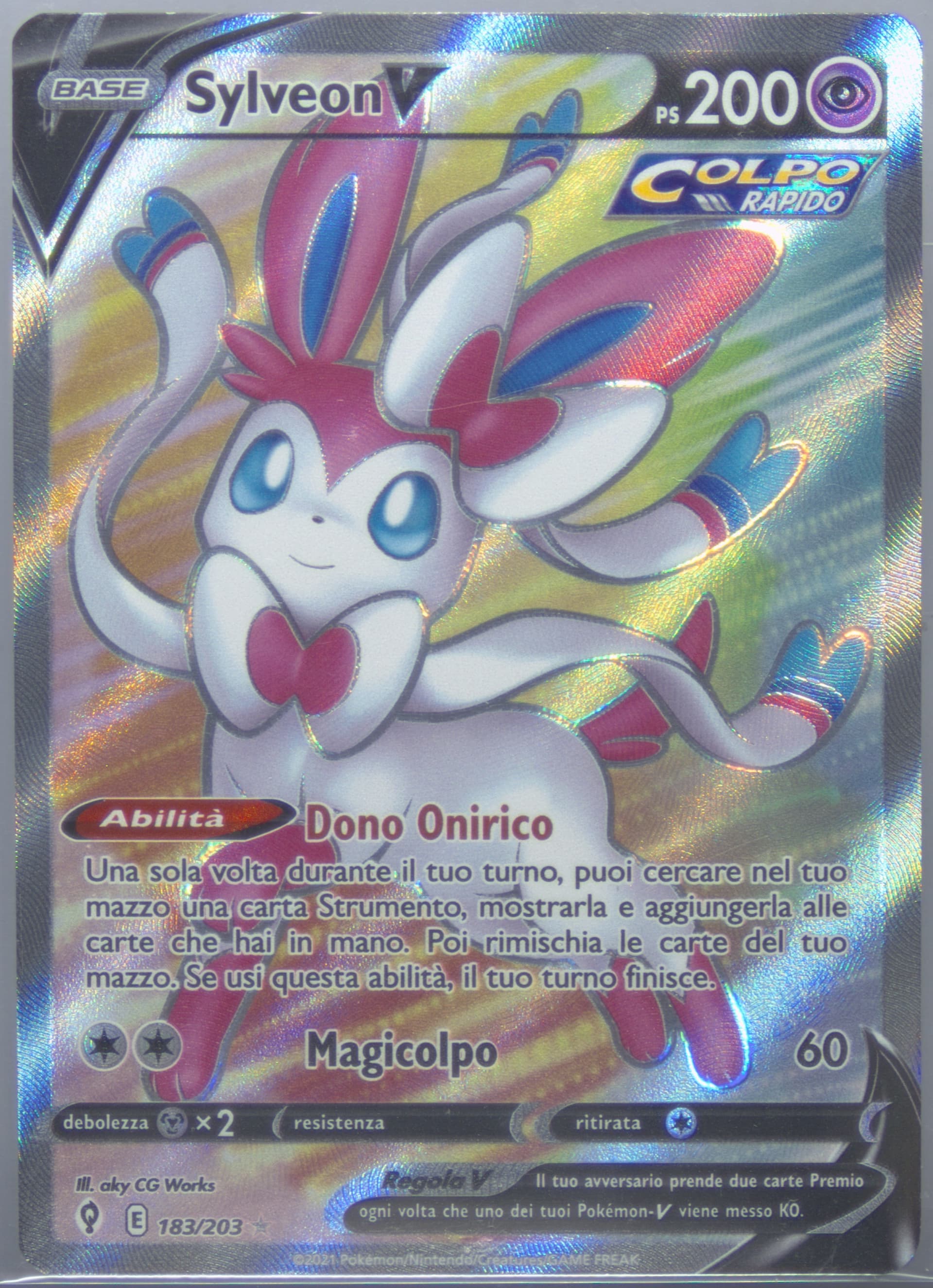 Full Art/Sylveon V Italian (183) 2021 Pokemon Sword & Shield Evolving Skies