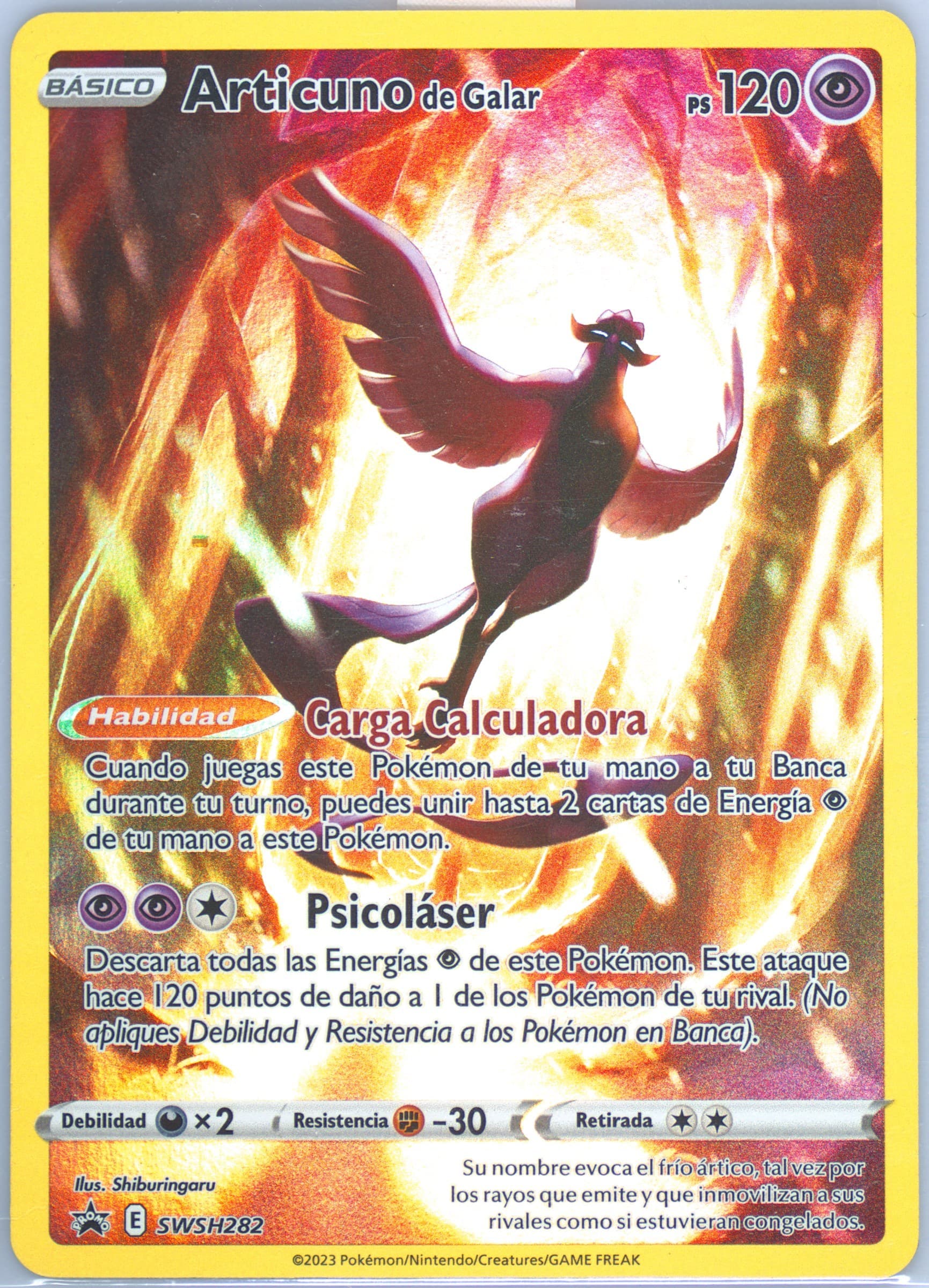 Articuno de Galar Crown Zenith Tin-Spanish (282) 2023 Pokemon Swsh Black Star Promo