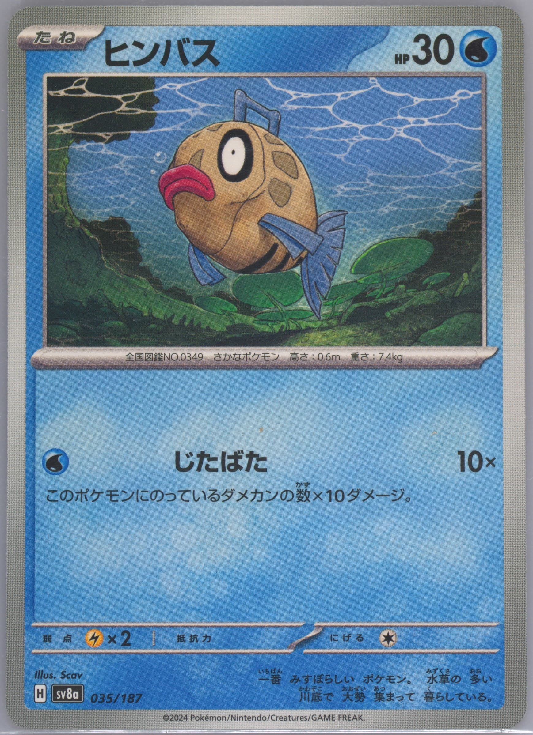 Feebas (035) 2024 Pokemon Japanese Sv8a-Terastal Fest EX