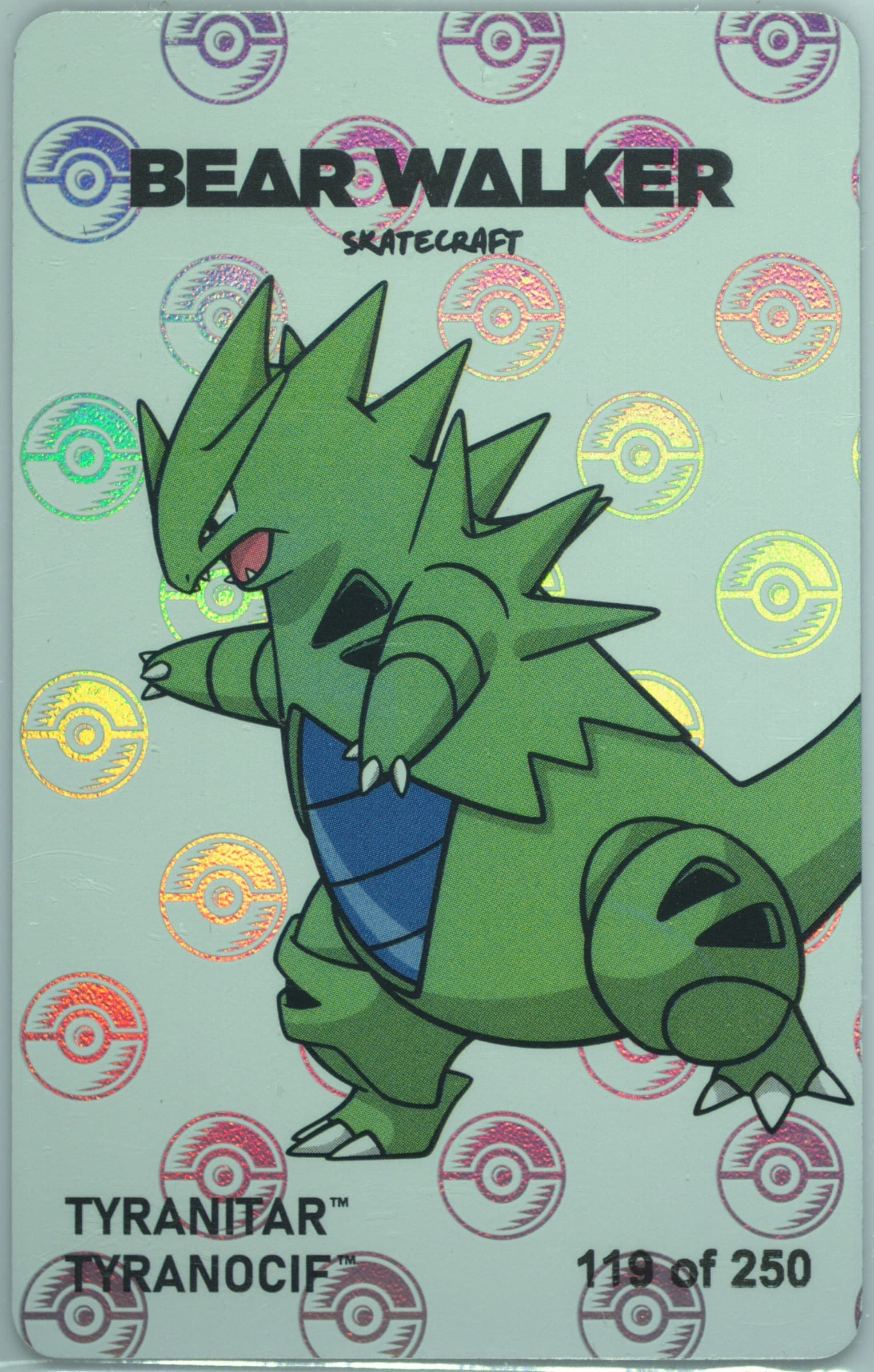 Tyranitar 2024 Pokemon Center X Bear Walker Collection Cards