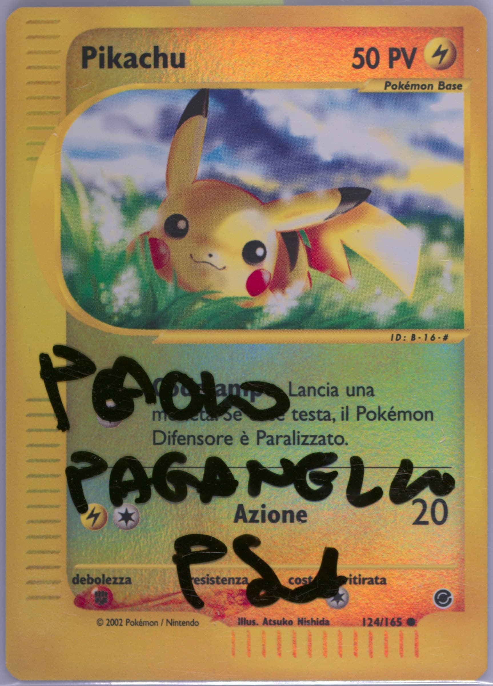 Pikachu-Reverse Foil Italian (124) 2002 Pokemon Expedition