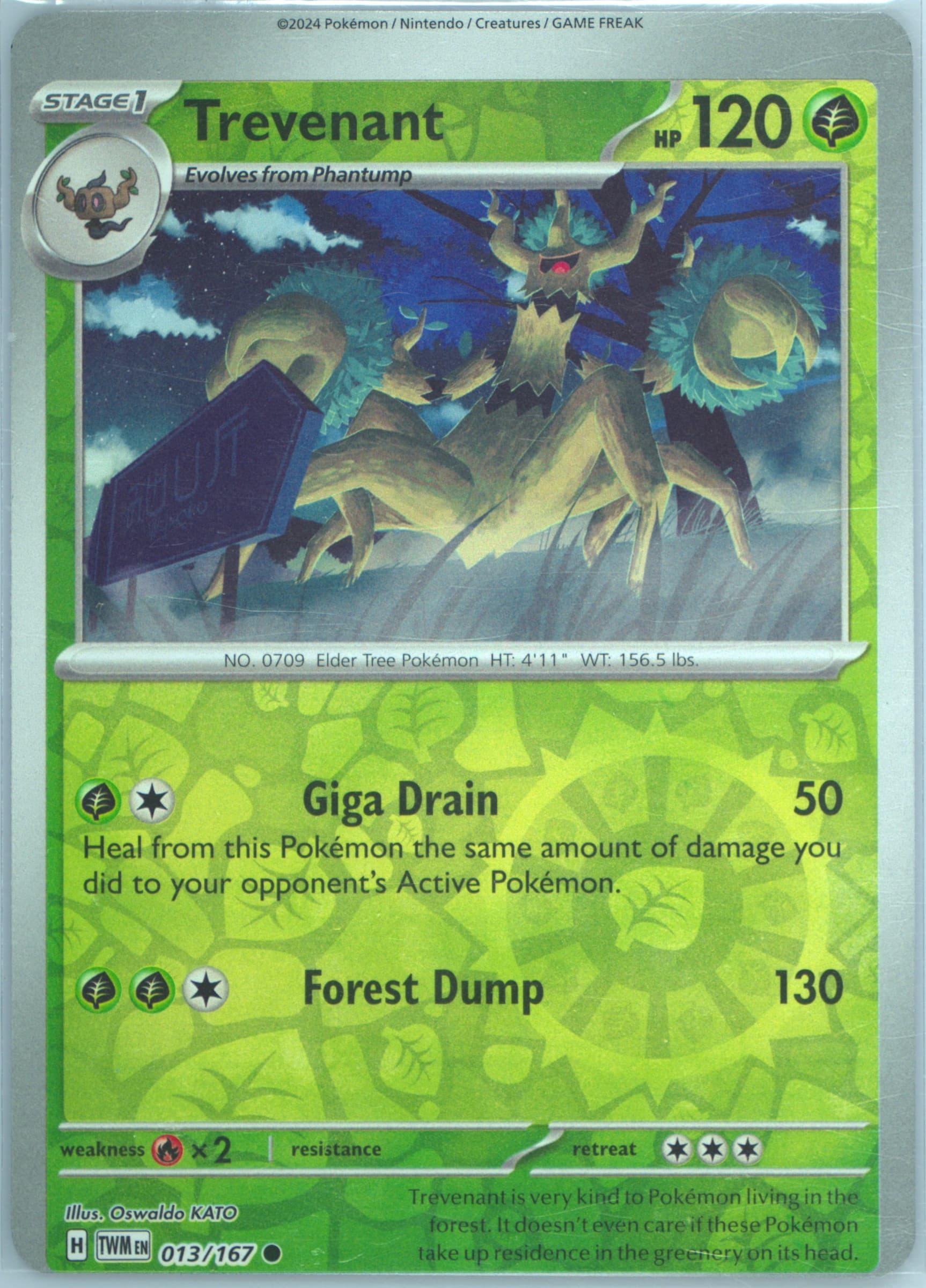 Trevenant Reverse Holo (013) 2024 Pokemon Twm EN-Twilight Masquerade