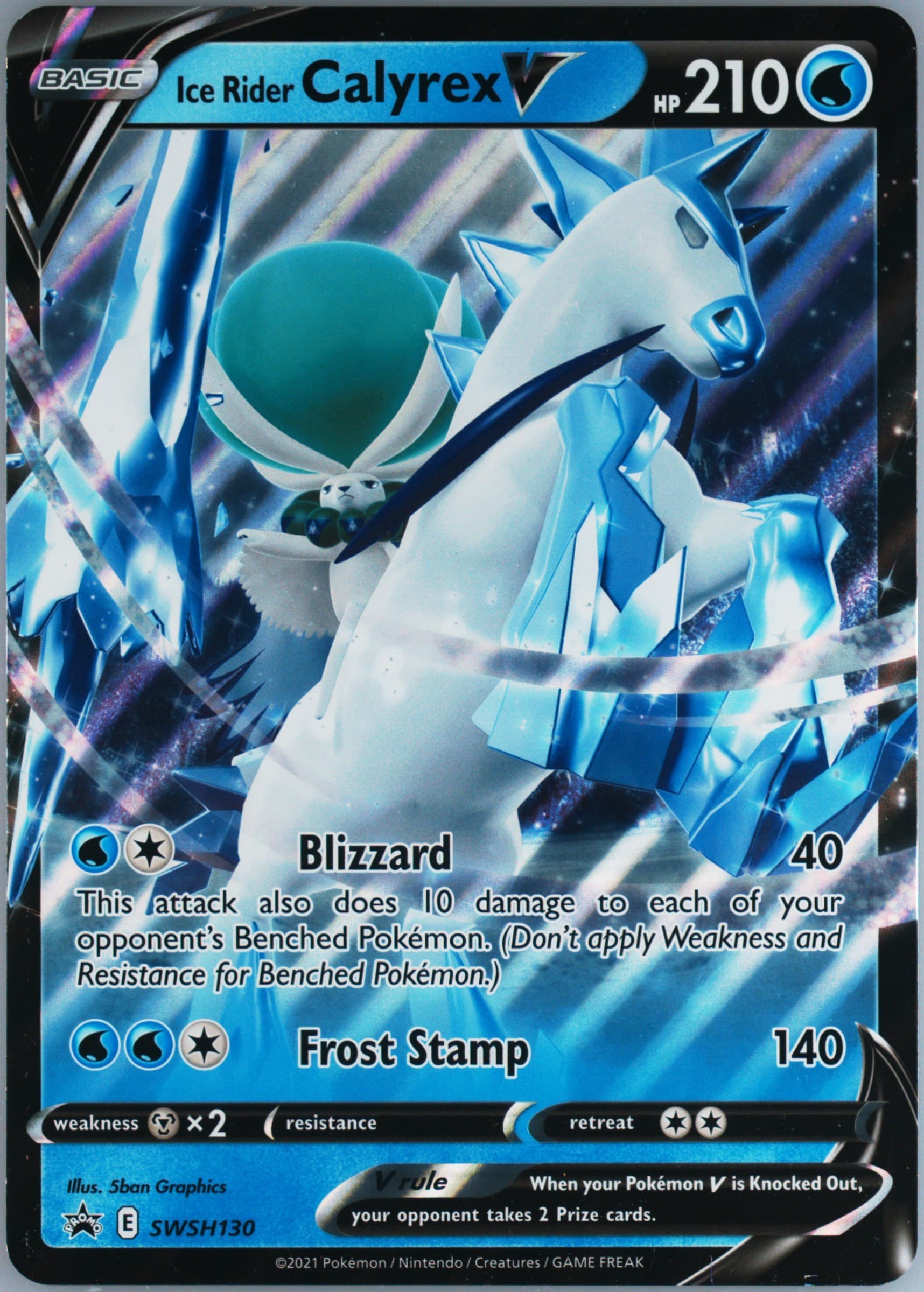 Ice Rider Calyrex V Ice Rider Calyrex V Box-Jumbo (130) 2021 Pokemon Swsh Black Star Promo