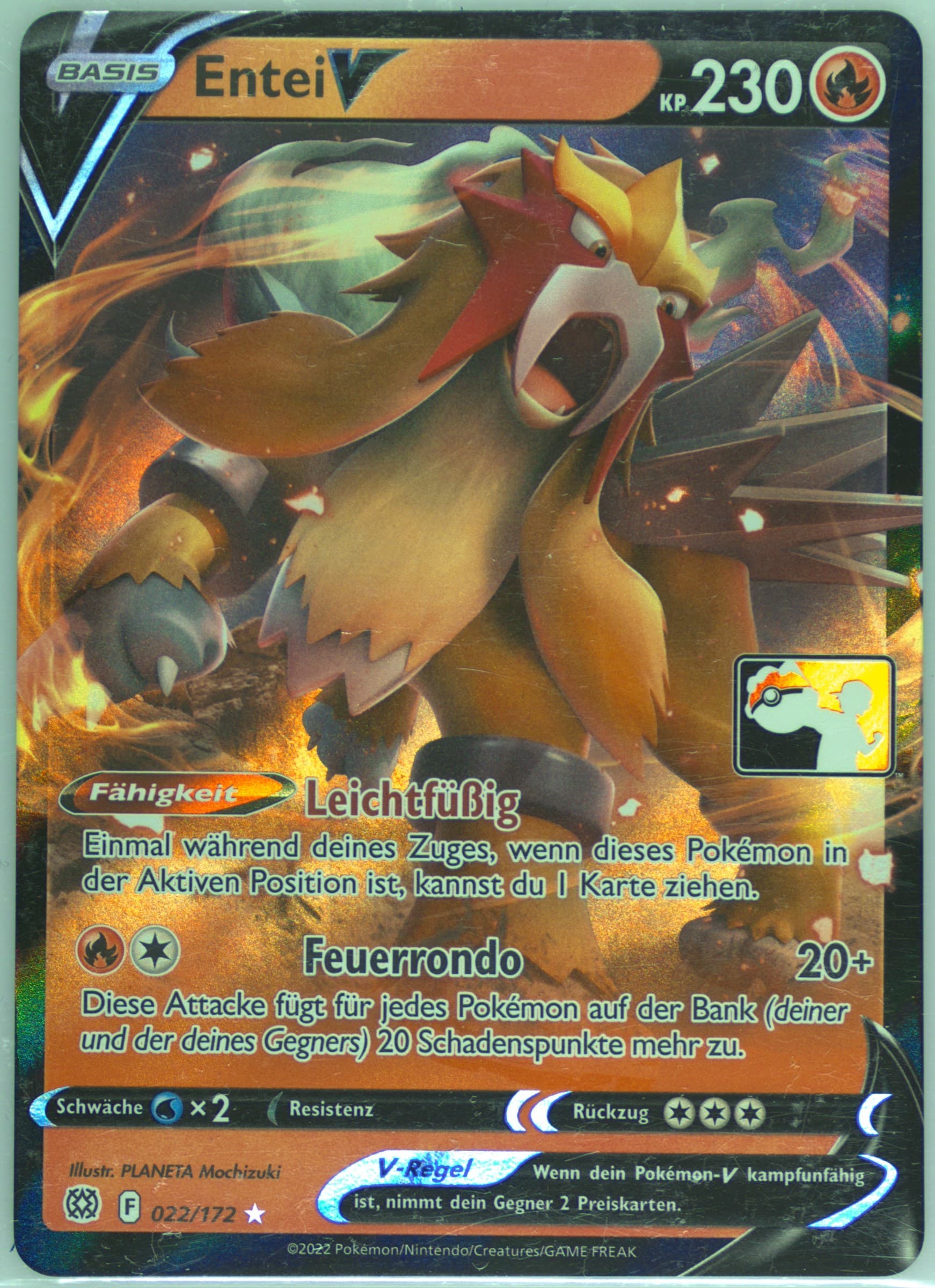 Entei V German (022) 2023-2024 Pokemon Play! Pokemon Prize Pack