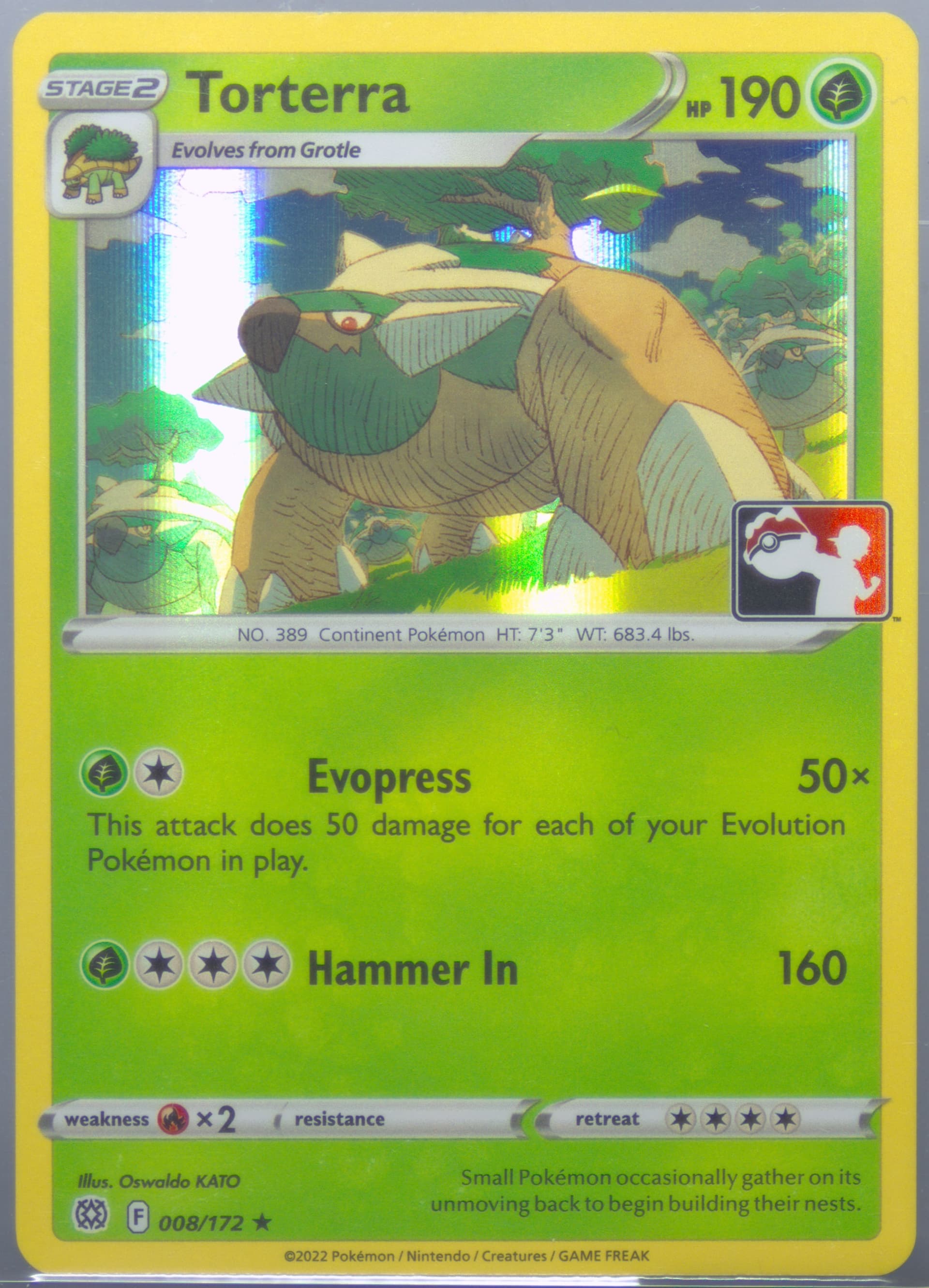 Torterra-Holo (008) 2023 Pokemon Play! Pokemon Prize Pack: Series 2