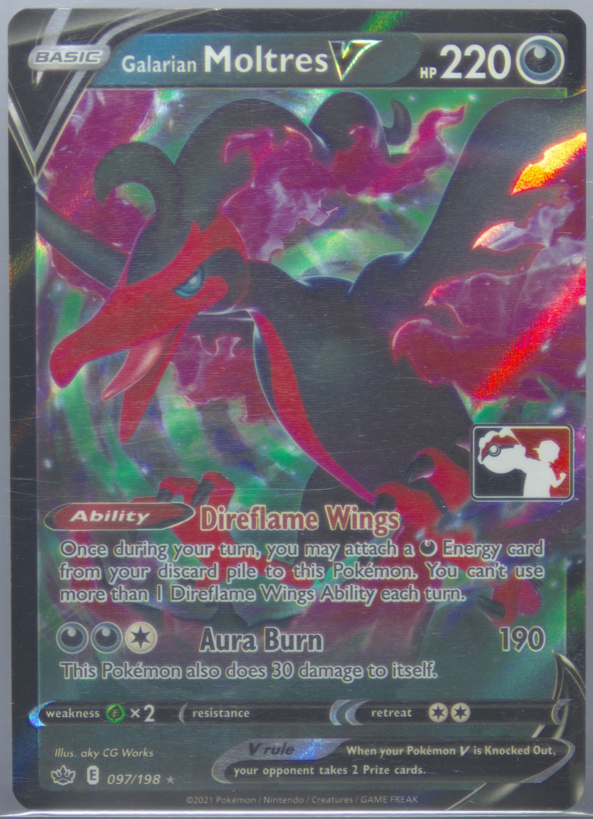 Galarian Moltres V (097) 2022-2023 Pokemon Play! Pokemon Prize Pack