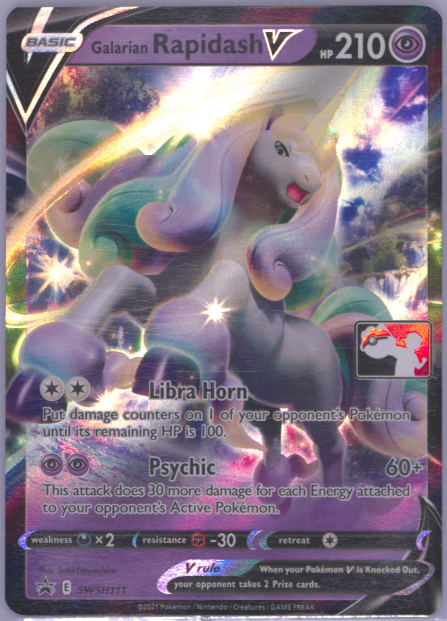 Galarian Rapidash V (111) 2022-2023 Pokemon Play! Pokemon Prize Pack