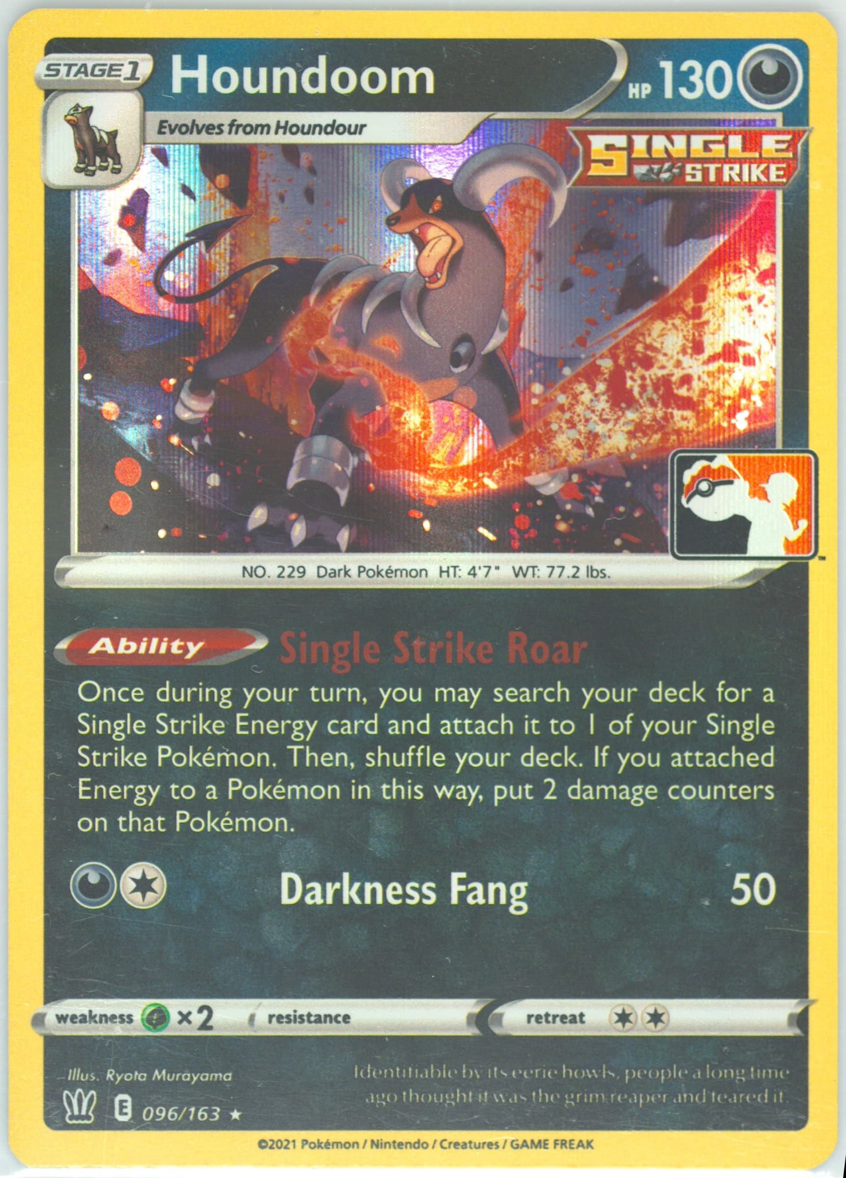 Houndoom (096) 2022-2023 Pokemon Play! Pokemon Prize Pack