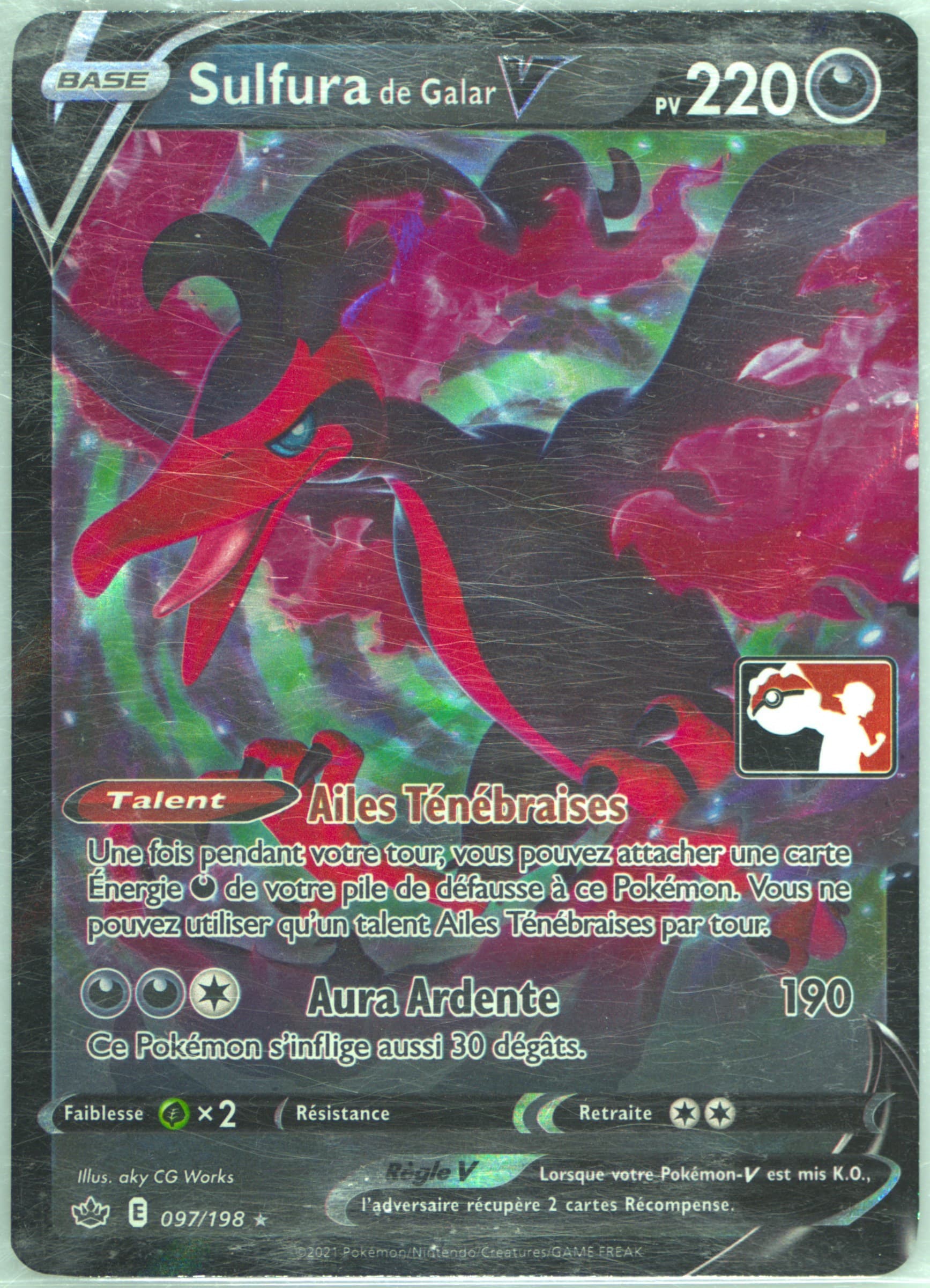 Sulfura de Galar V French (097) 2022-2023 Pokemon Play! Pokemon Prize Pack