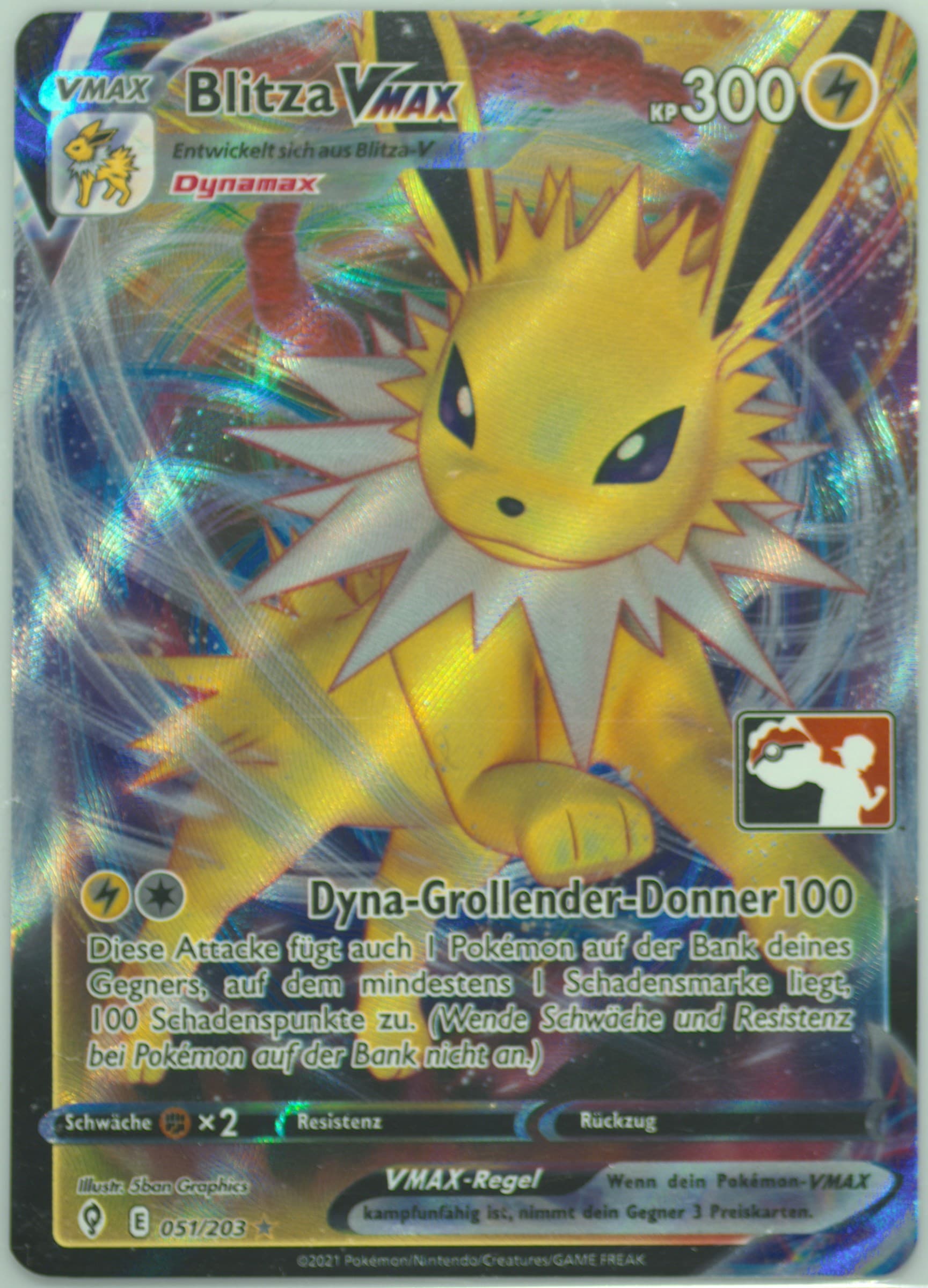 Full Art/Blitza Vmax German (051) 2022-2023 Pokemon Play! Pokemon Prize Pack