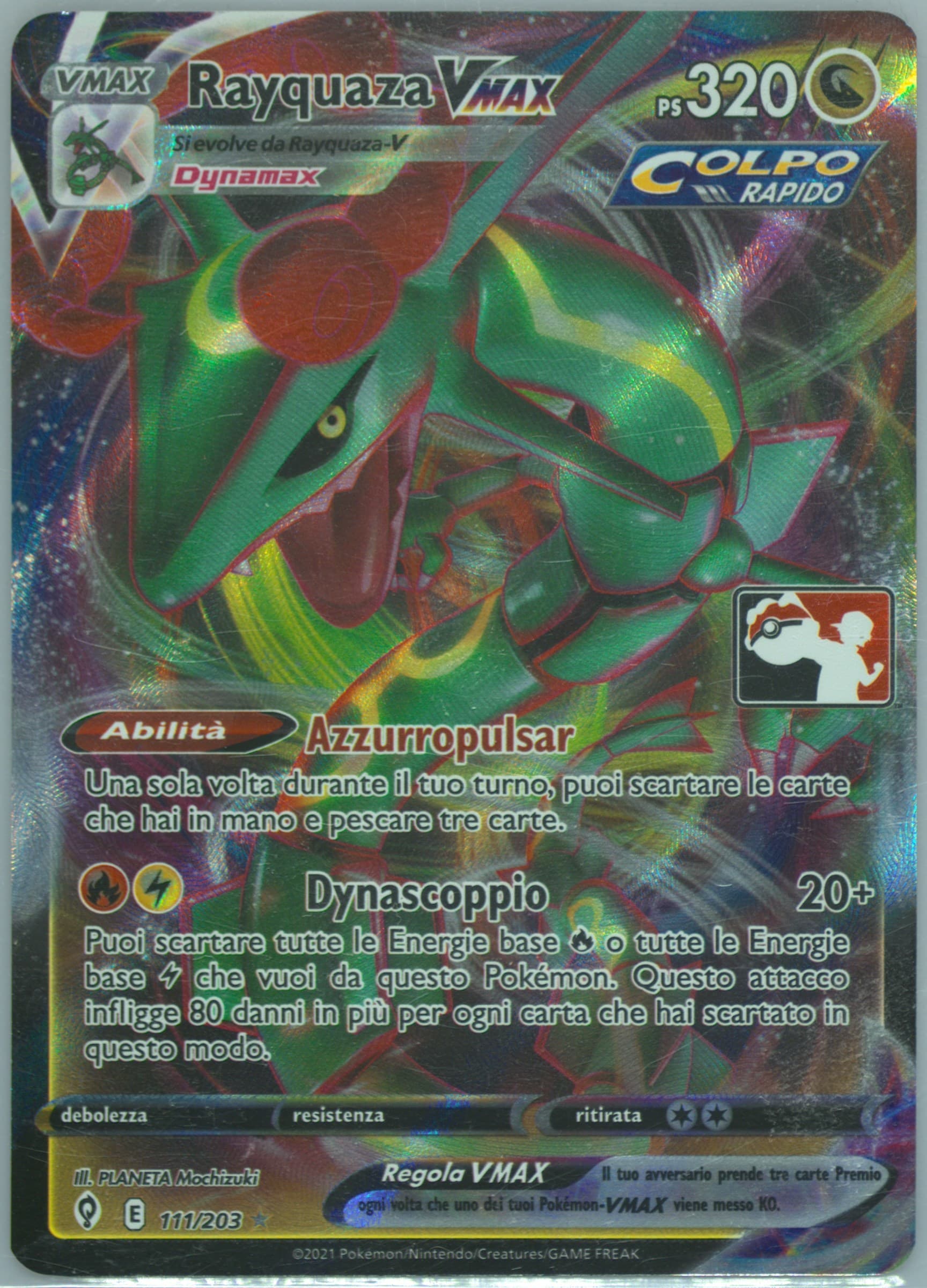 Full Art/Rayquaza Vmax Italian (111) 2022-2023 Pokemon Play! Pokemon Prize Pack