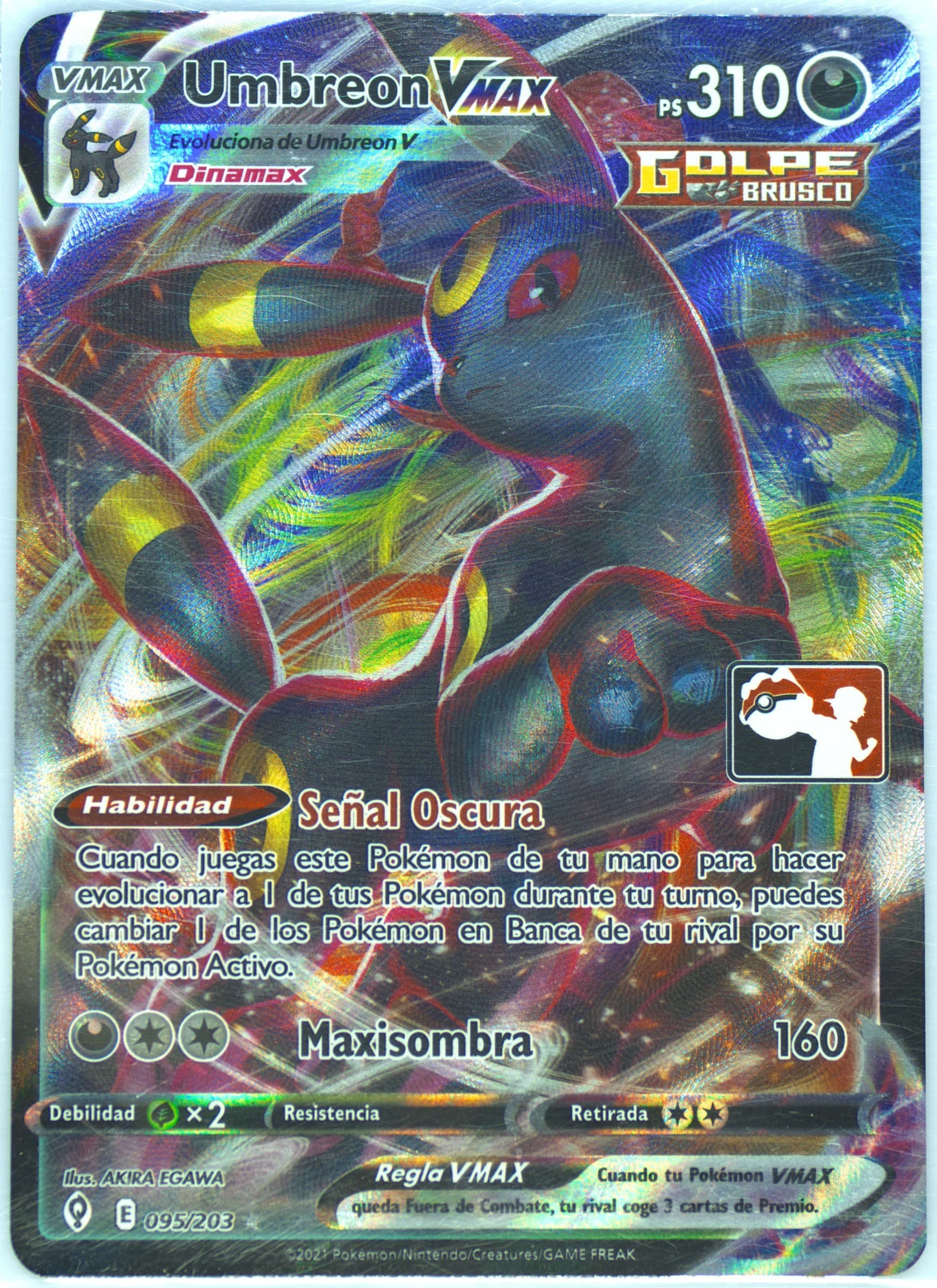 Full Art/Umbreon Vmax Spanish (095) 2022-2023 Pokemon Play! Pokemon Prize Pack