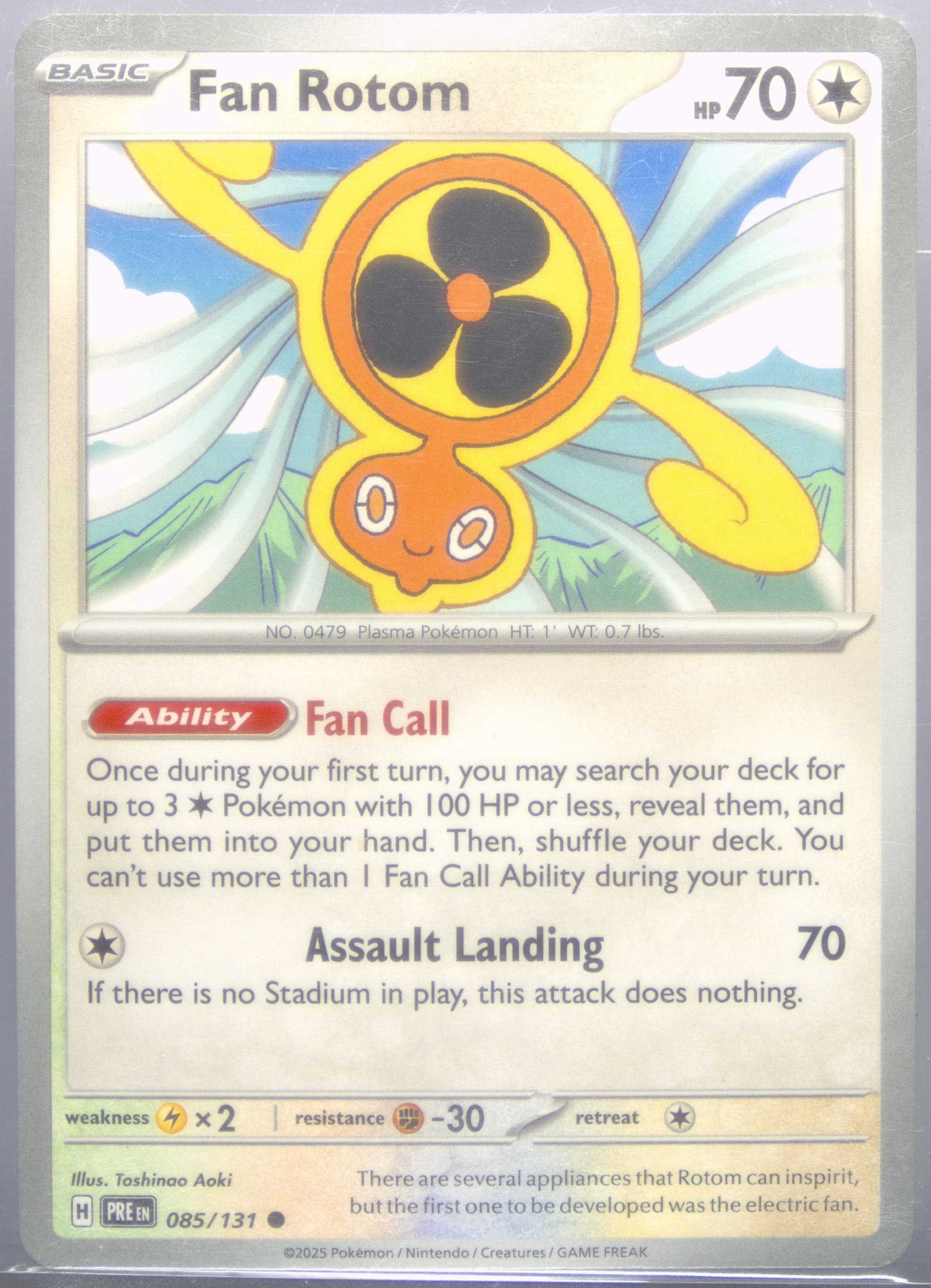 Fan Rotom (085) 2025 Pokemon Pre EN-Prismatic Evolutions