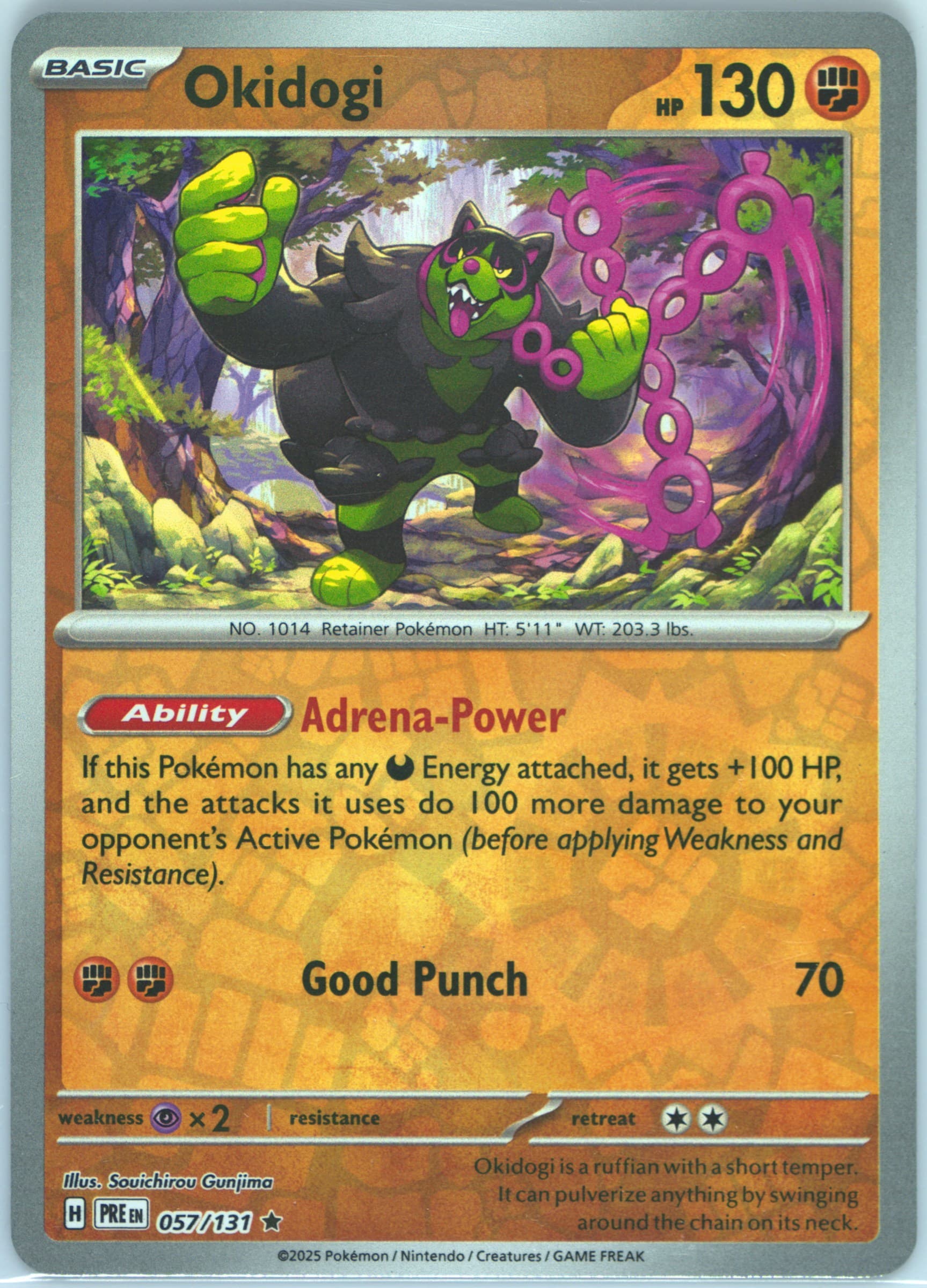 Okidogi Reverse Holo (057) 2025 Pokemon Pre EN-Prismatic Evolutions