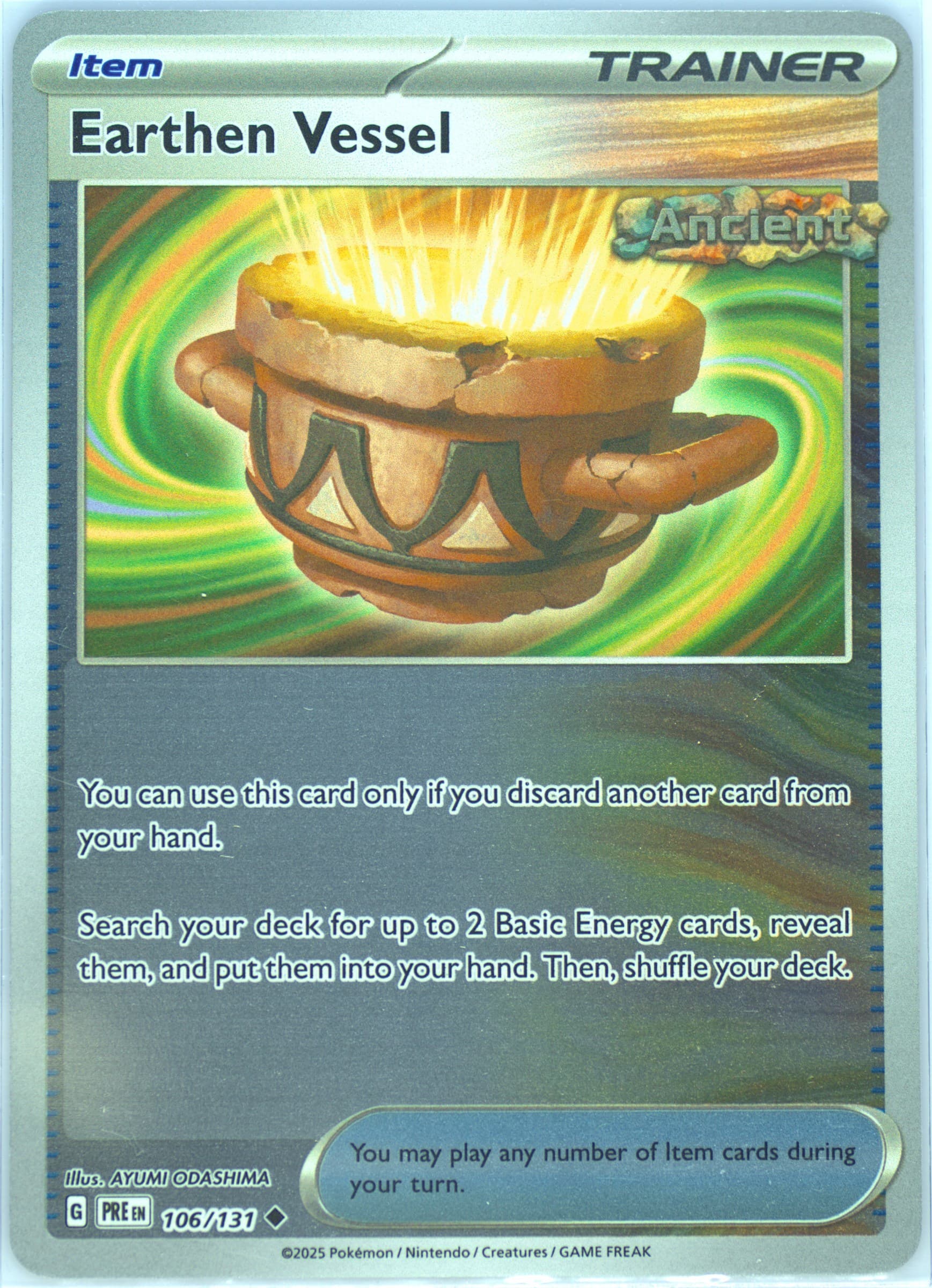 Earthen Vessel Reverse Holo (106) 2025 Pokemon Pre EN-Prismatic Evolutions