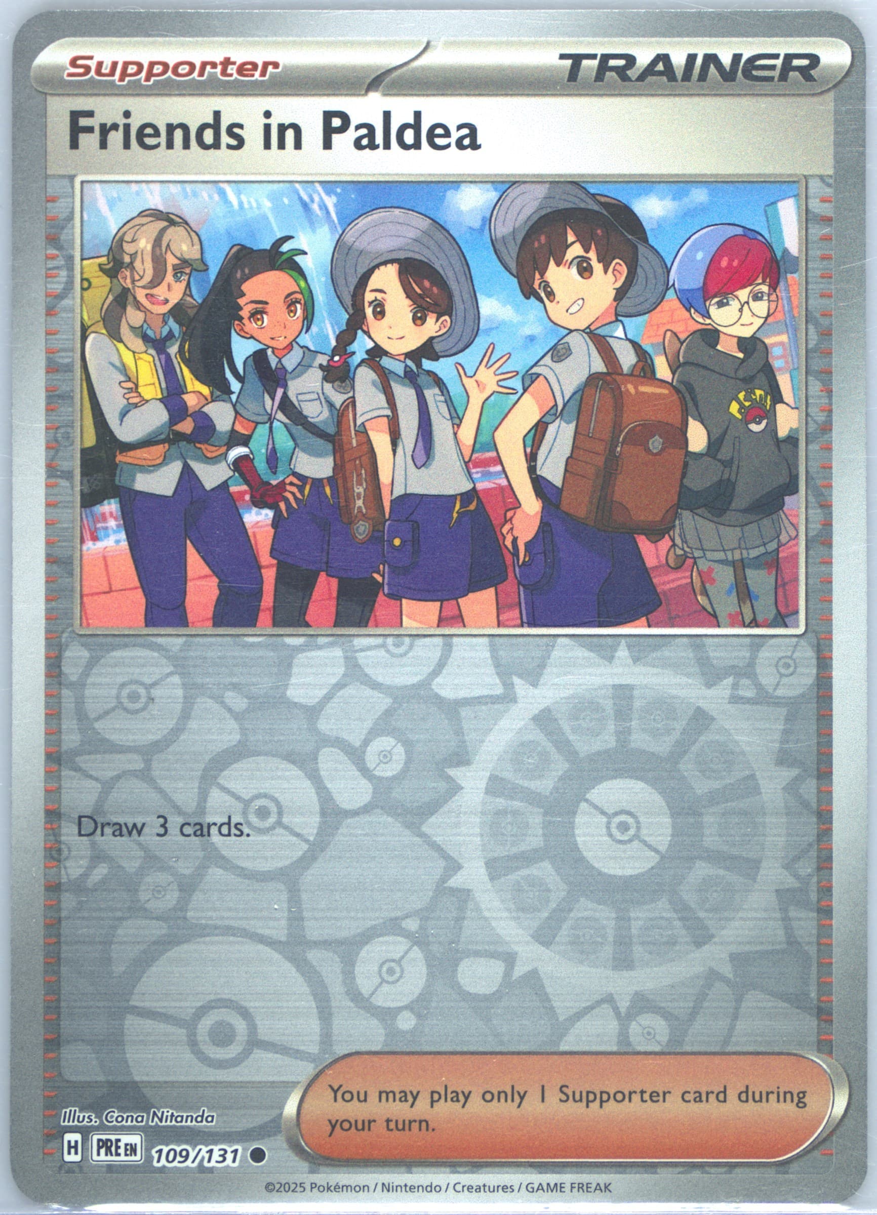 Friends in Paldea Reverse Holo (109) 2025 Pokemon Pre EN-Prismatic Evolutions