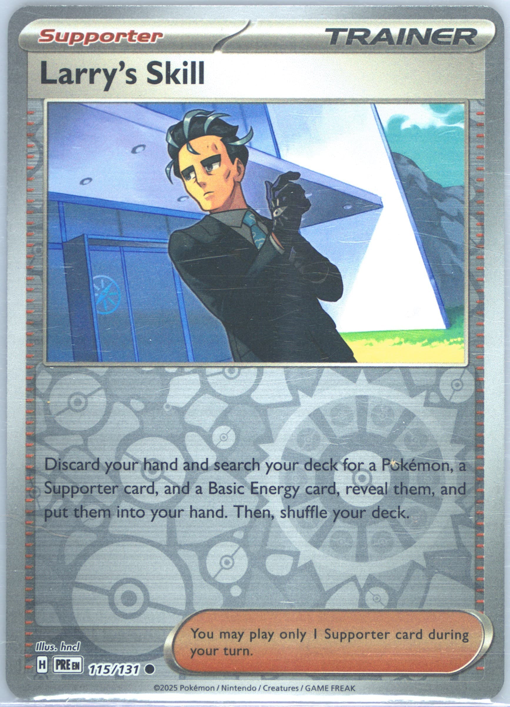Larry's Skill Reverse Holo (115) 2025 Pokemon Pre EN-Prismatic Evolutions
