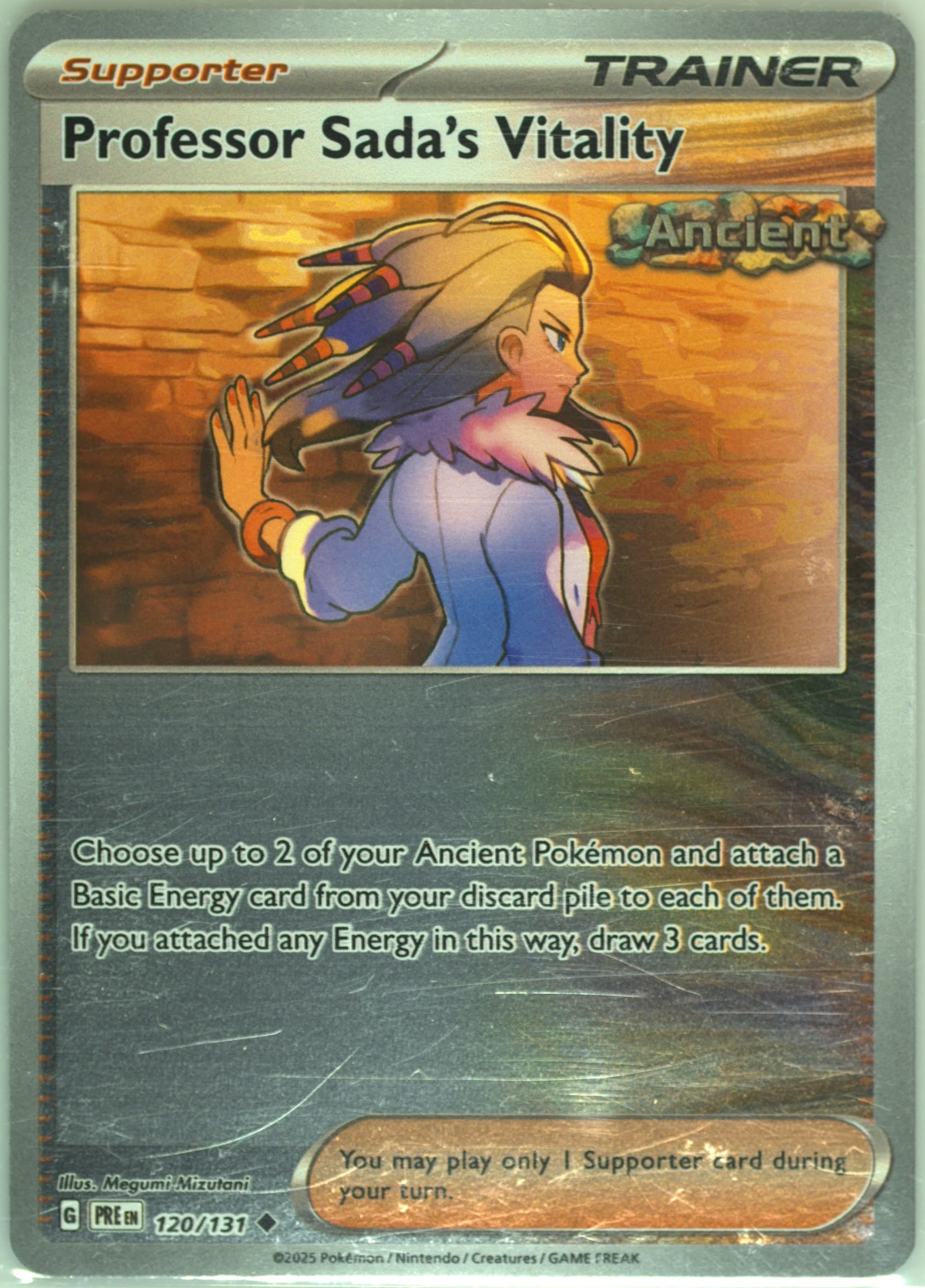 Professor Sada's Vitality Reverse Holo (120) 2025 Pokemon Pre EN-Prismatic Evolutions
