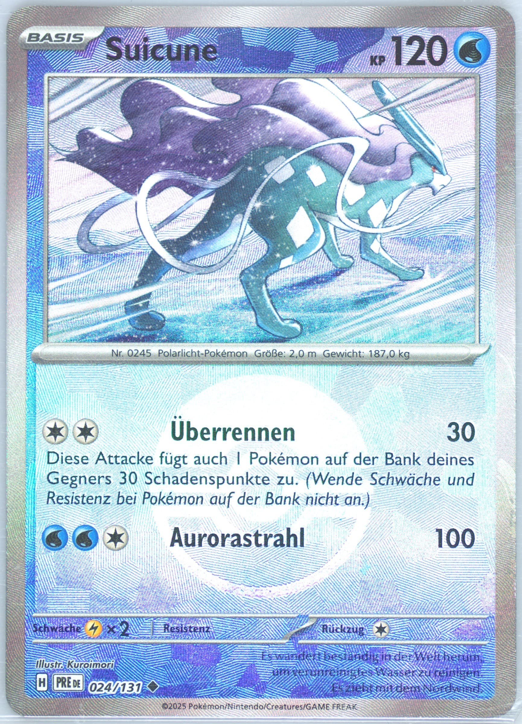 Suicune Poke Ball Reverse Holo (024) 2025 Pokemon German Pre de-Prismatic Evolutions