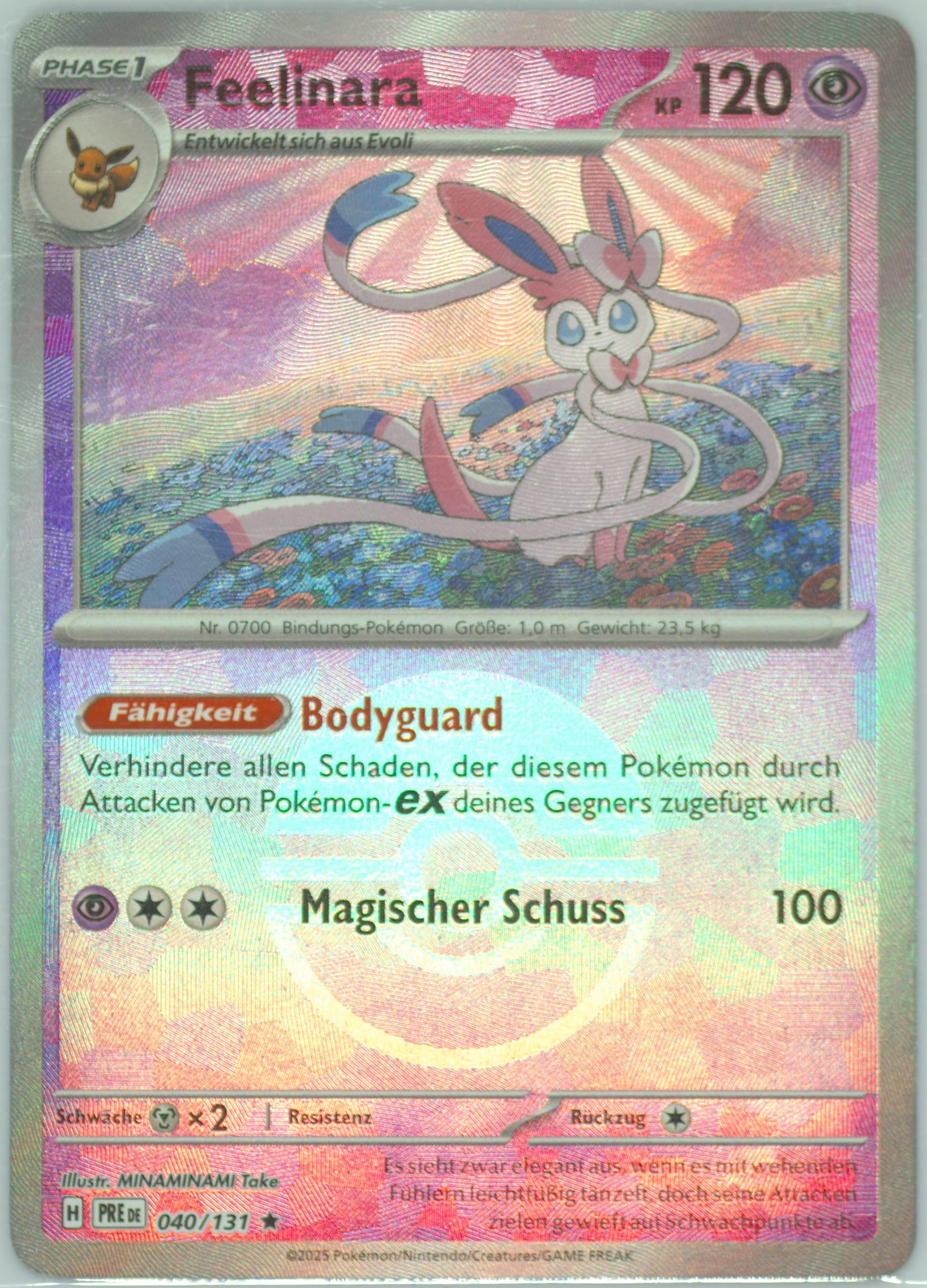 Sylveon Poke Ball Reverse Holo (040) 2025 Pokemon German Pre de-Prismatic Evolutions