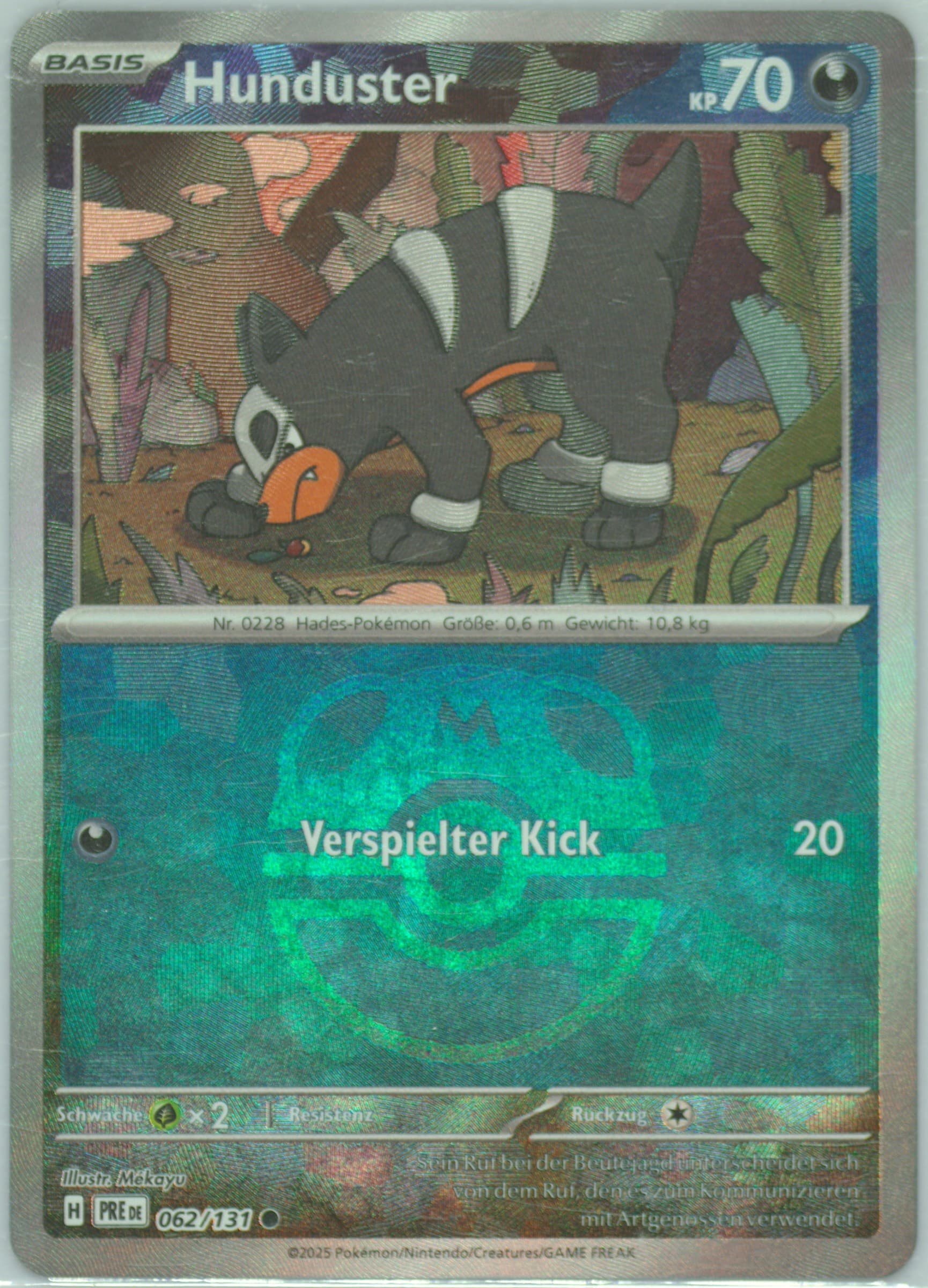 Houndour Master Ball Reverse Holo (062) 2025 Pokemon German Pre de-Prismatic Evolutions