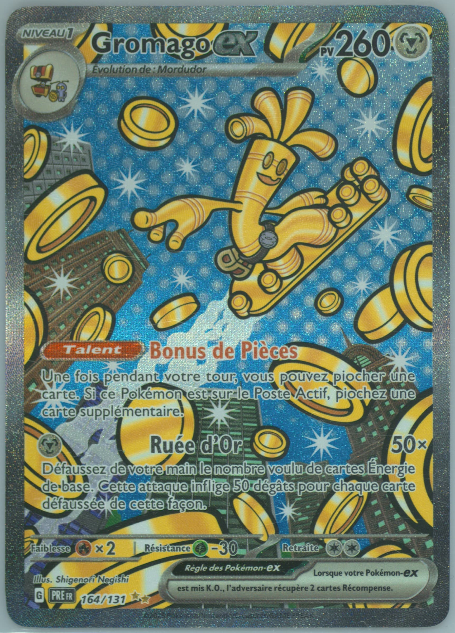 Gholdengo EX Special Illustration Rare (164) 2025 Pokemon French Pre FR-Prismatic Evolutions