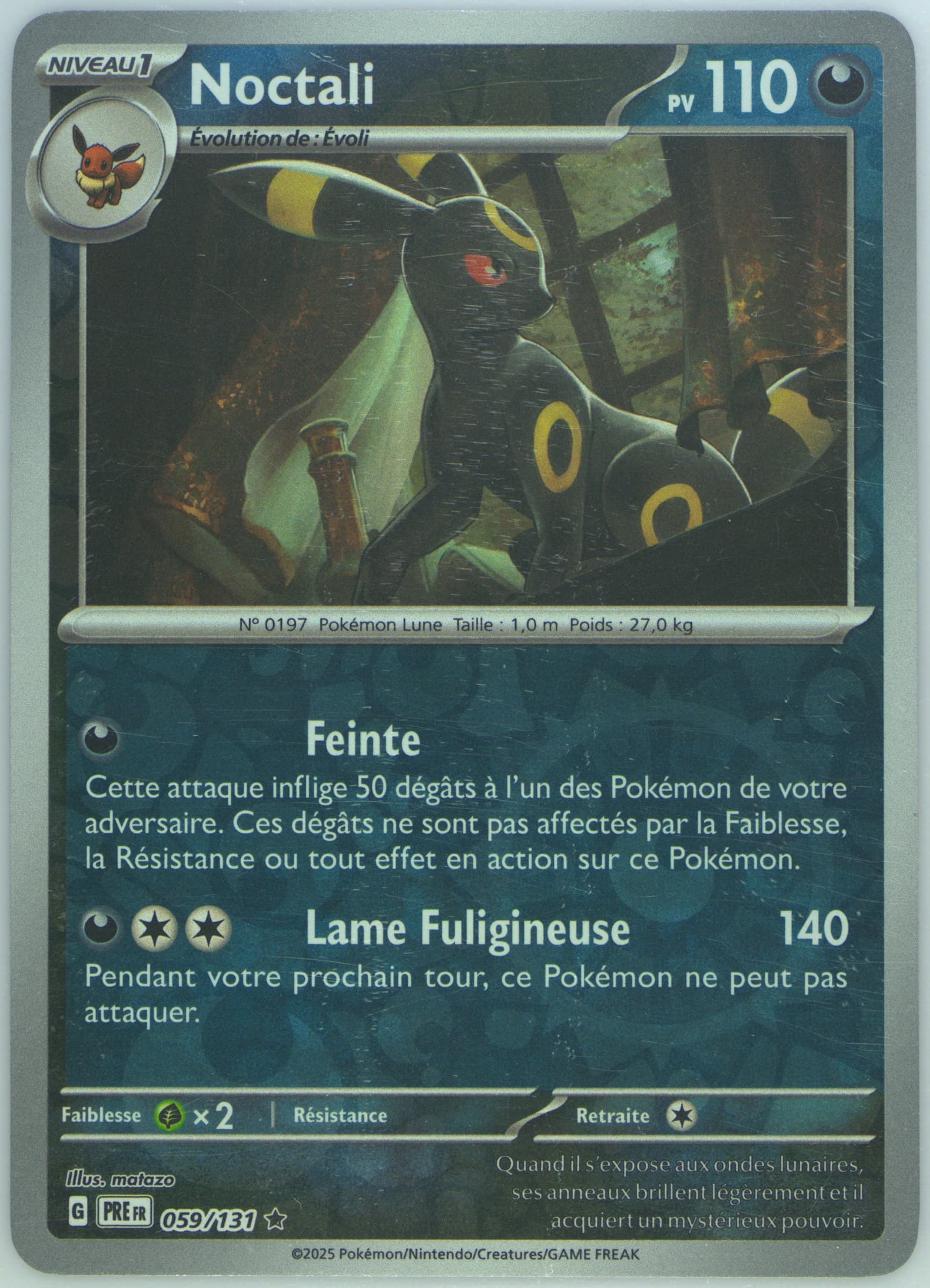 Umbreon Reverse Holo (059) 2025 Pokemon French Pre FR-Prismatic Evolutions