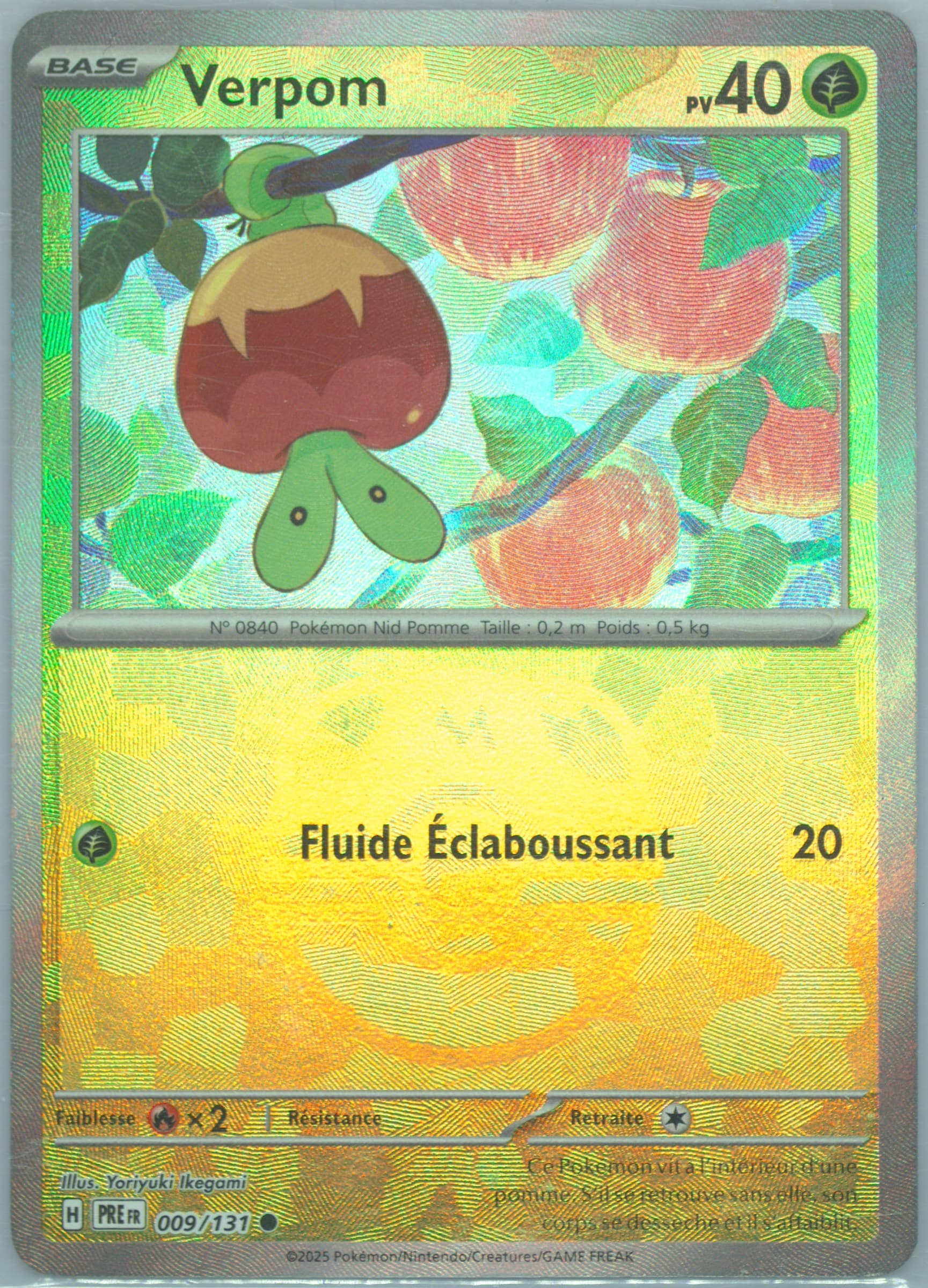 Applin Master Ball Reverse Holo (009) 2025 Pokemon French Pre FR-Prismatic Evolutions