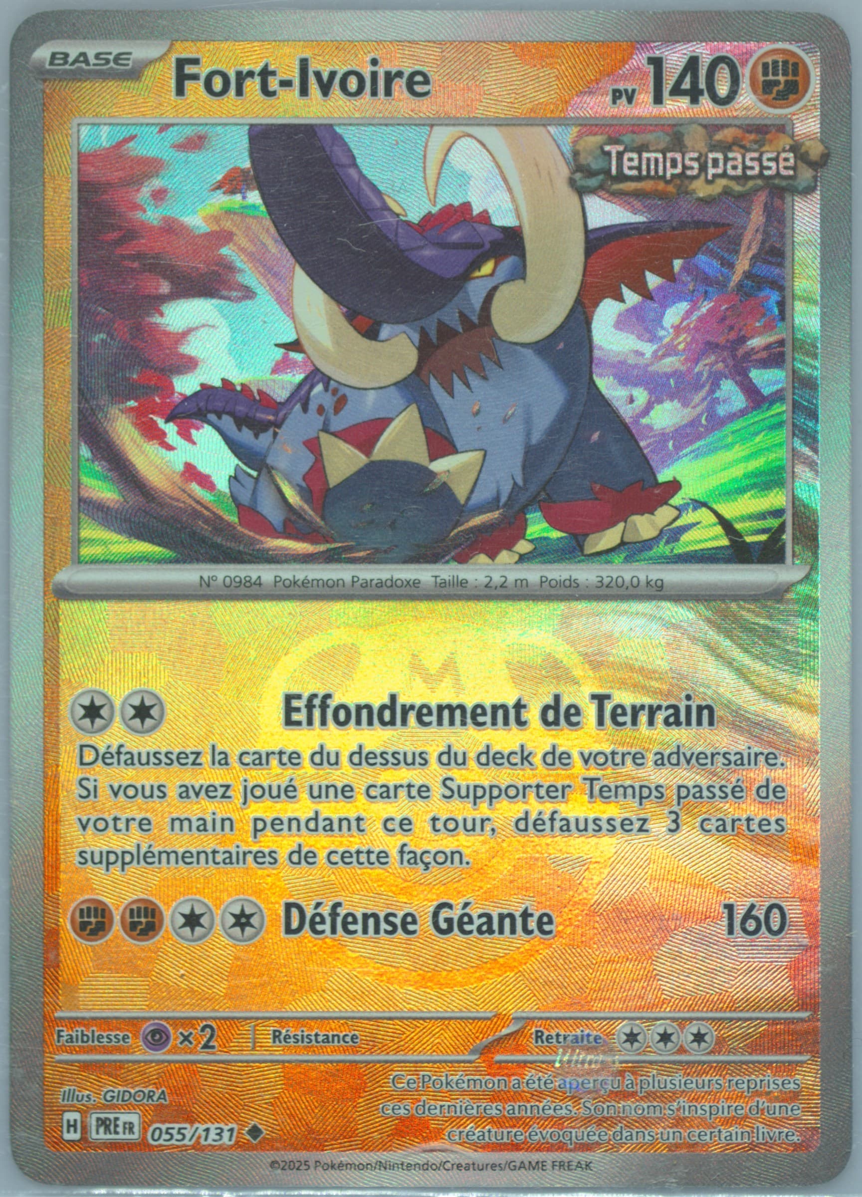 Great Tusk Master Ball Reverse Holo (055) 2025 Pokemon French Pre FR-Prismatic Evolutions