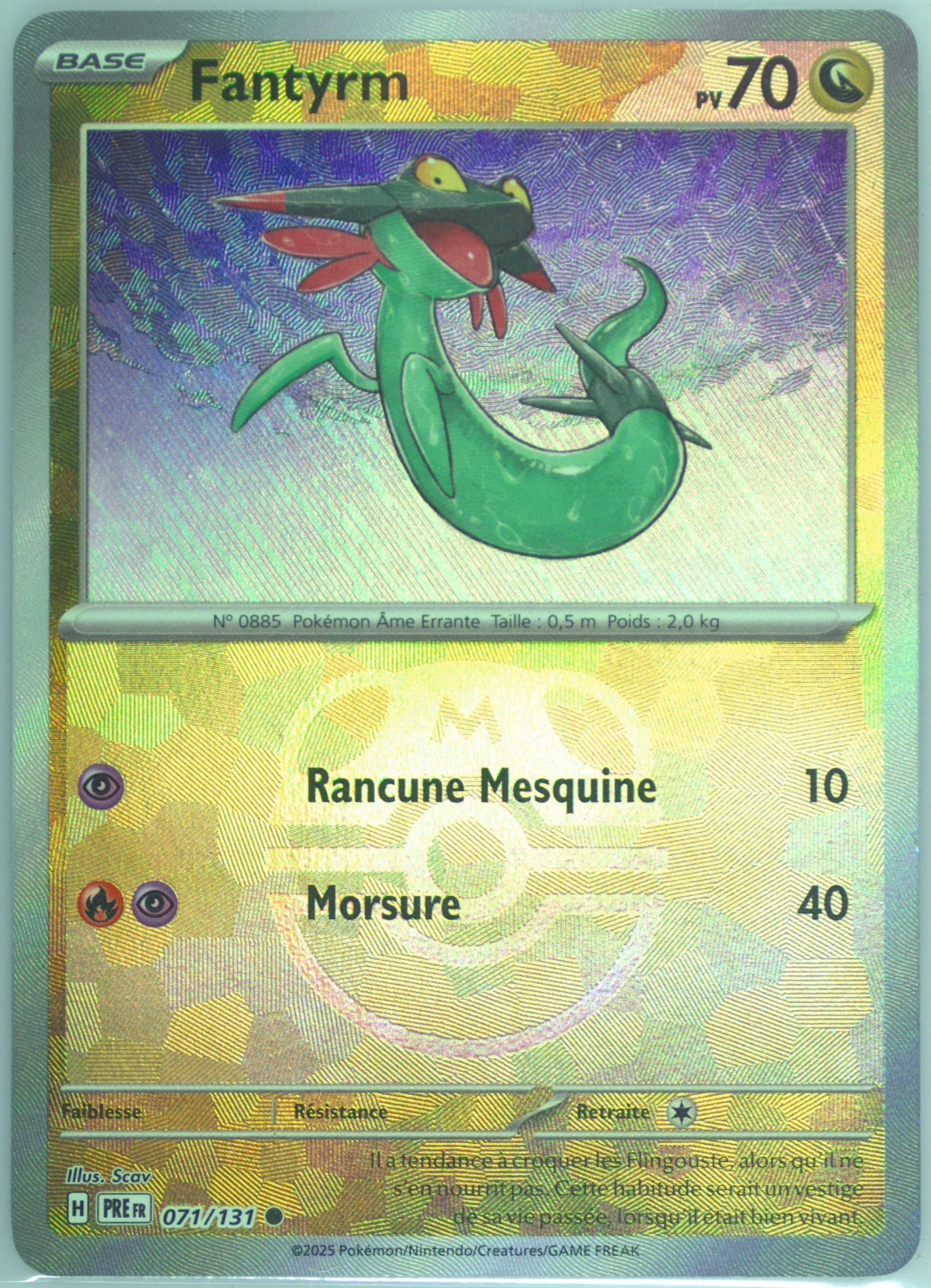 Dreepy Master Ball Reverse Holo (071) 2025 Pokemon French Pre FR-Prismatic Evolutions