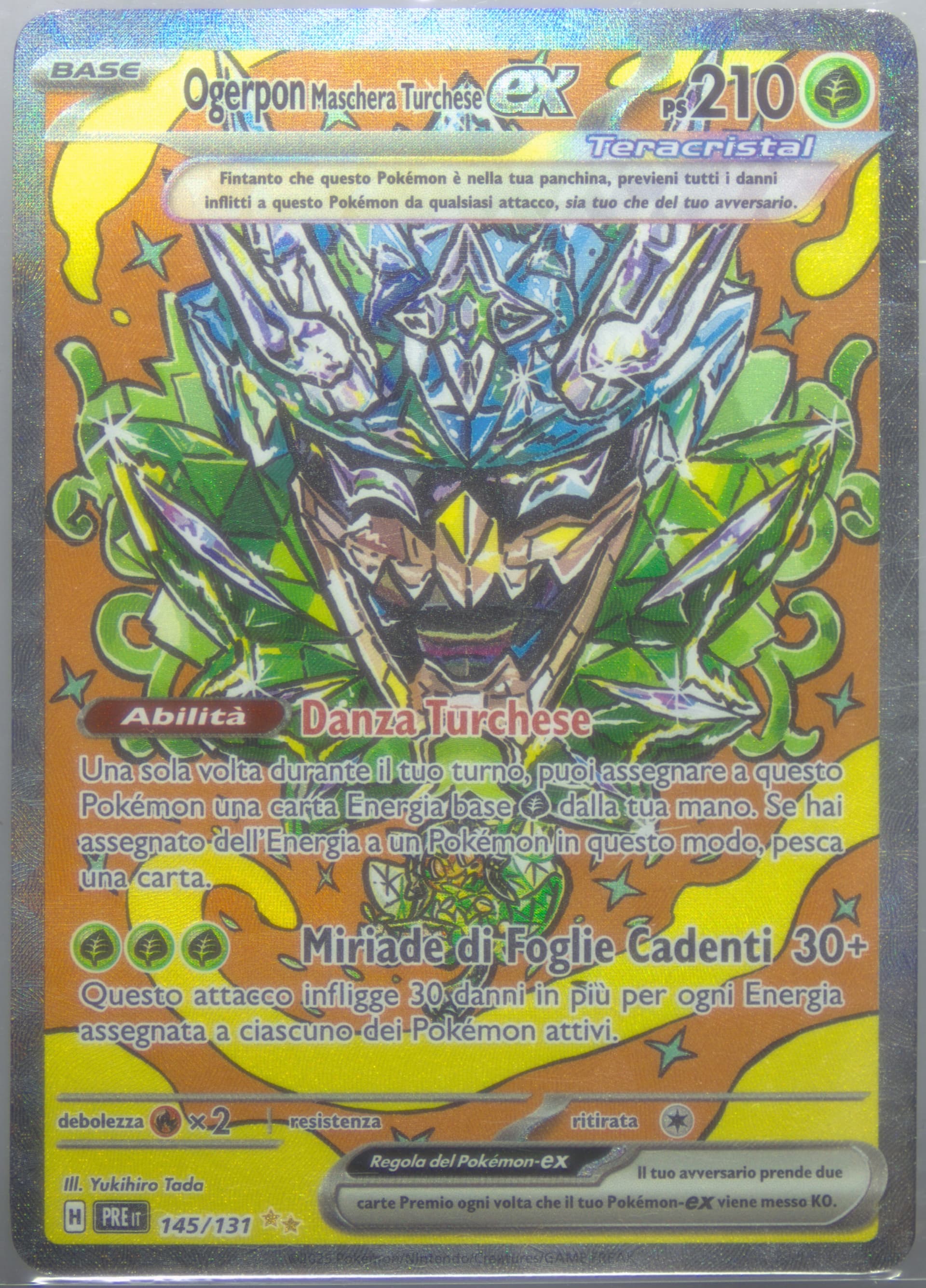 Teal Mask Ogerpon EX Special Illustration Rare (145) 2025 Pokemon Italian Pre It-Prismatic Evolutions