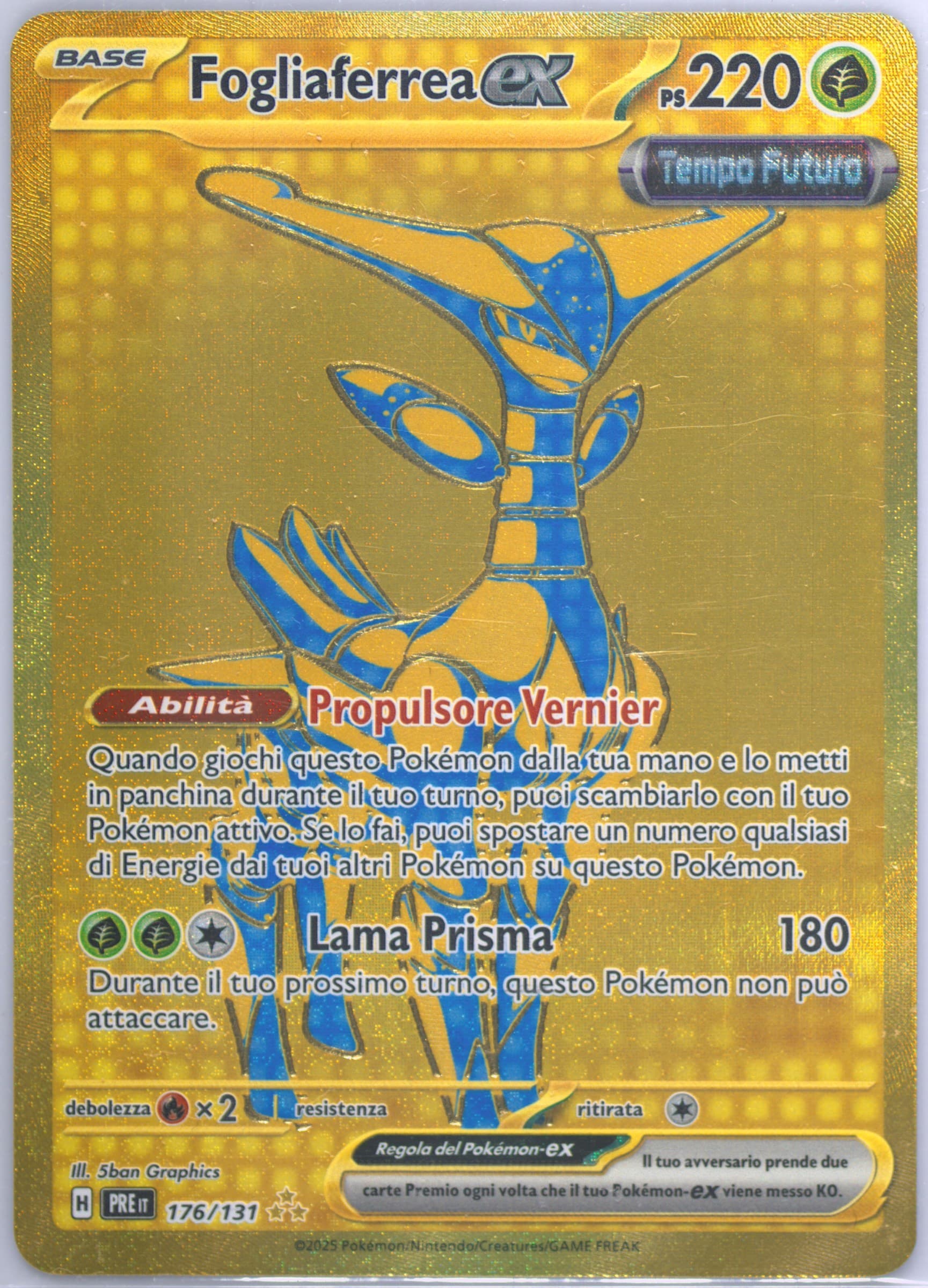 Iron Leaves EX Hyper Rare (176) 2025 Pokemon Italian Pre It-Prismatic Evolutions