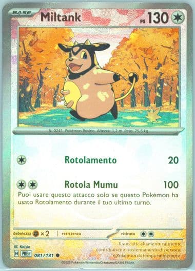 Miltank Poke Ball Reverse Holo (081) 2025 Pokemon Italian Pre It-Prismatic Evolutions