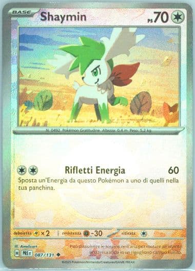 Shaymin Poke Ball Reverse Holo (087) 2025 Pokemon Italian Pre It-Prismatic Evolutions