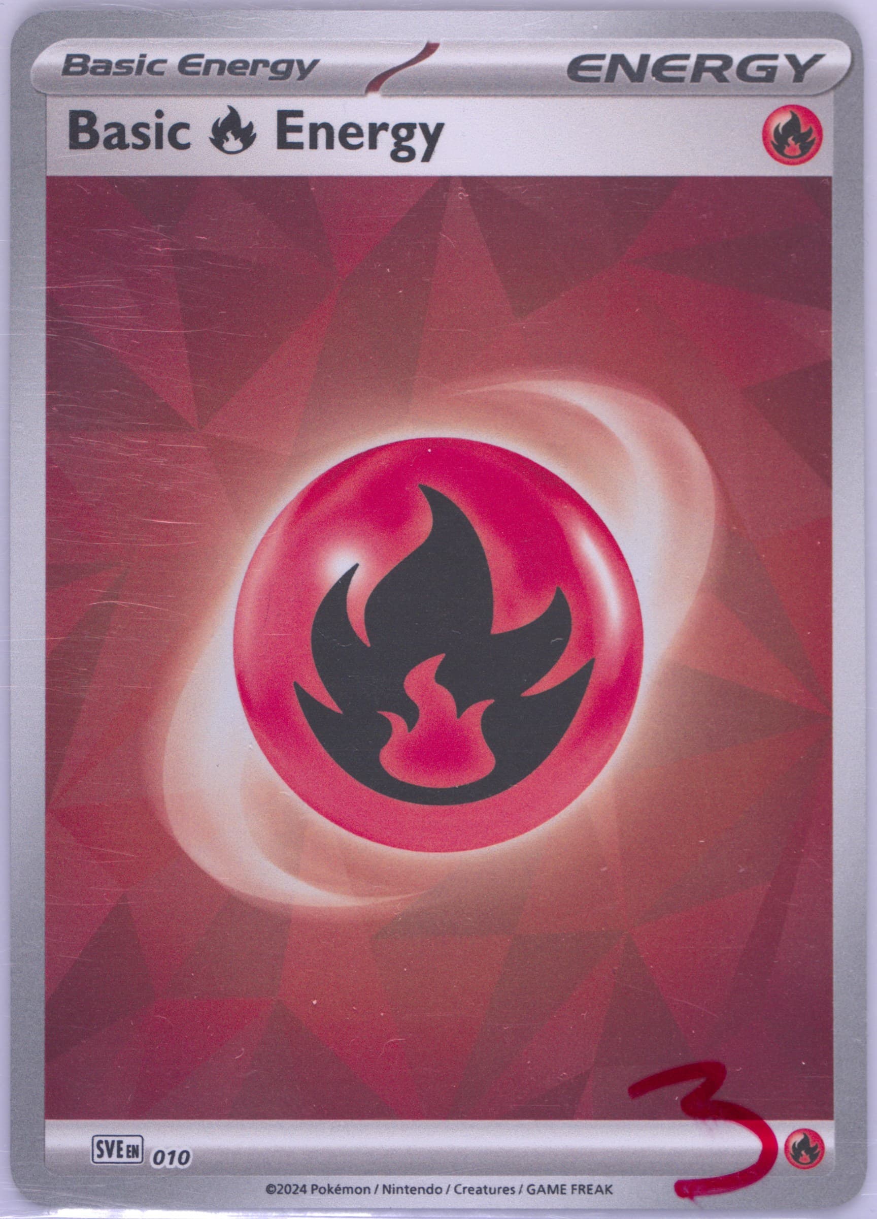 Basic Fire Energy Reverse Holo (010) 2025 Pokemon Sve EN-Basic Energies