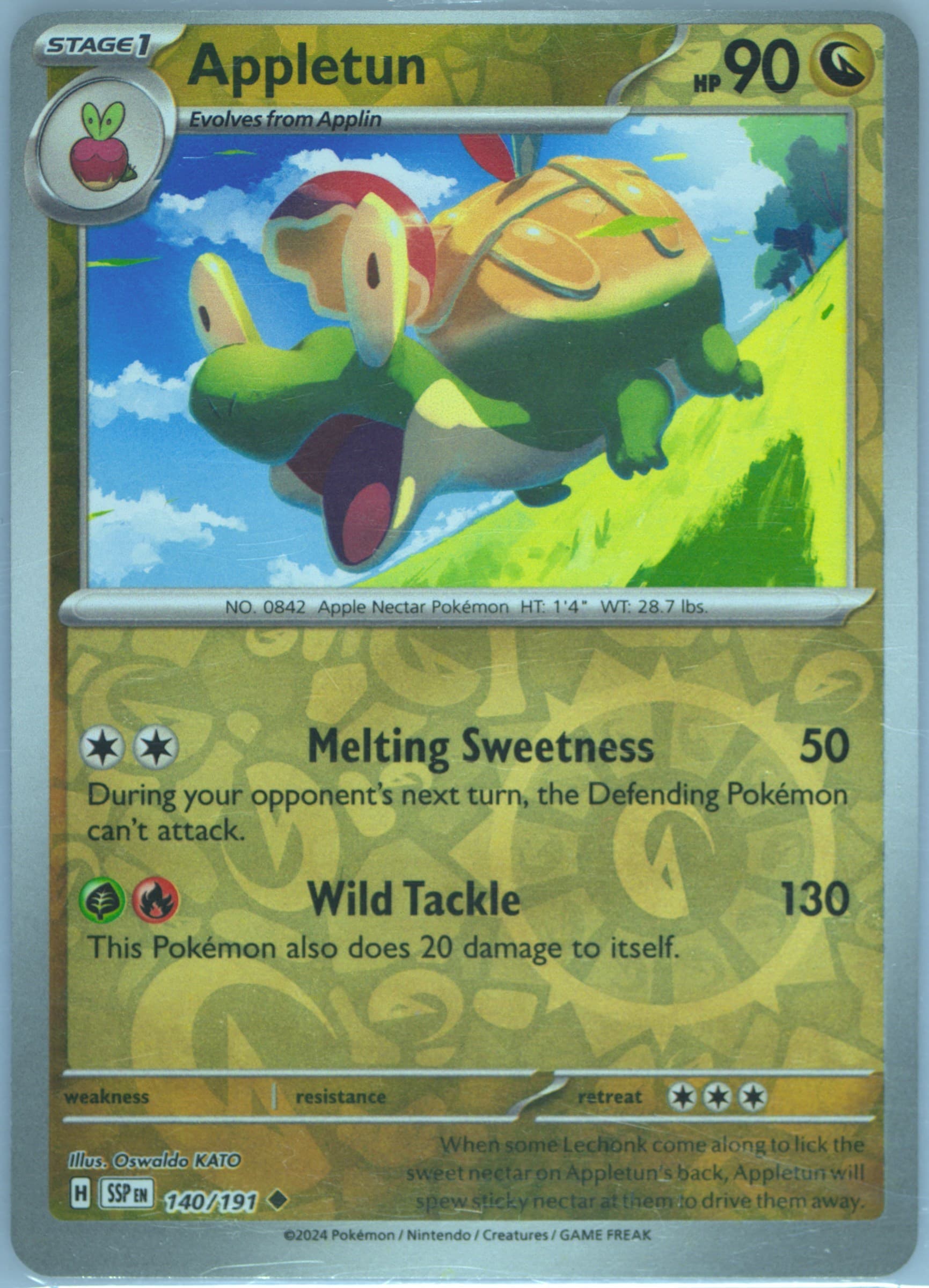 Appletun Reverse Holo (140) 2024 Pokemon Ssp EN-Surging Sparks