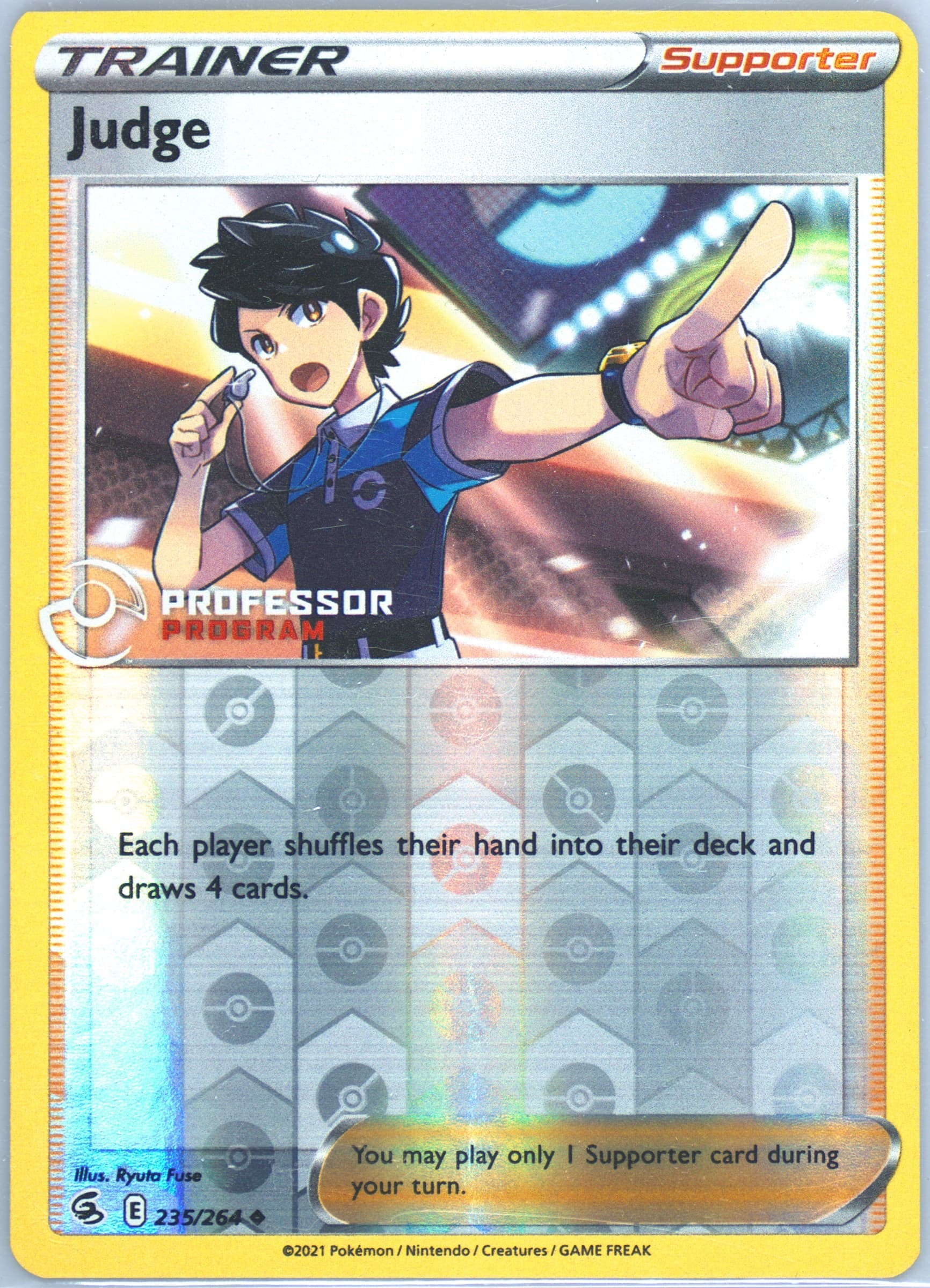 Judge-Reverse Foil 2023 Professor Program (235) 2021 Pokemon Sword & Shield Fusion Strike