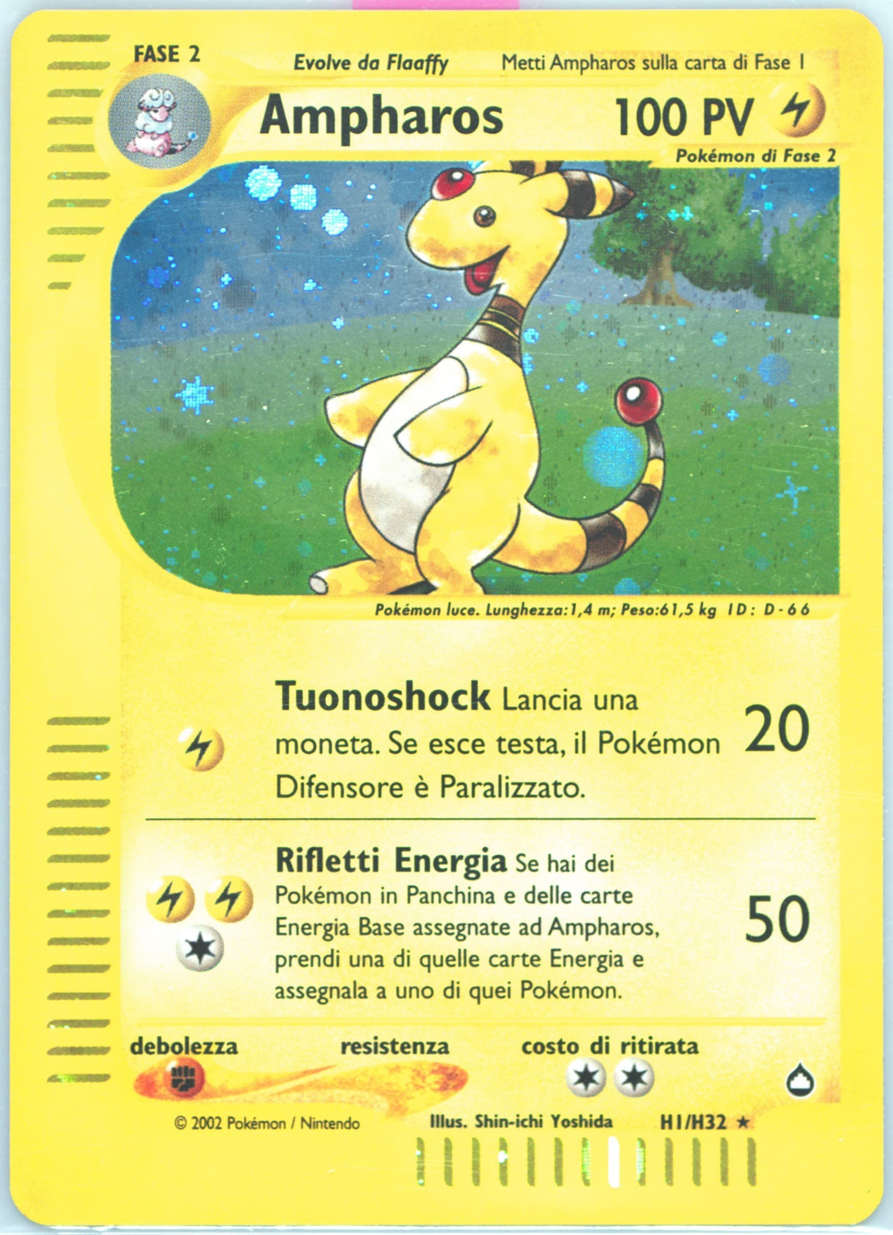 Ampharos-Holo Italian (H1) 2003 Pokemon Aquapolis