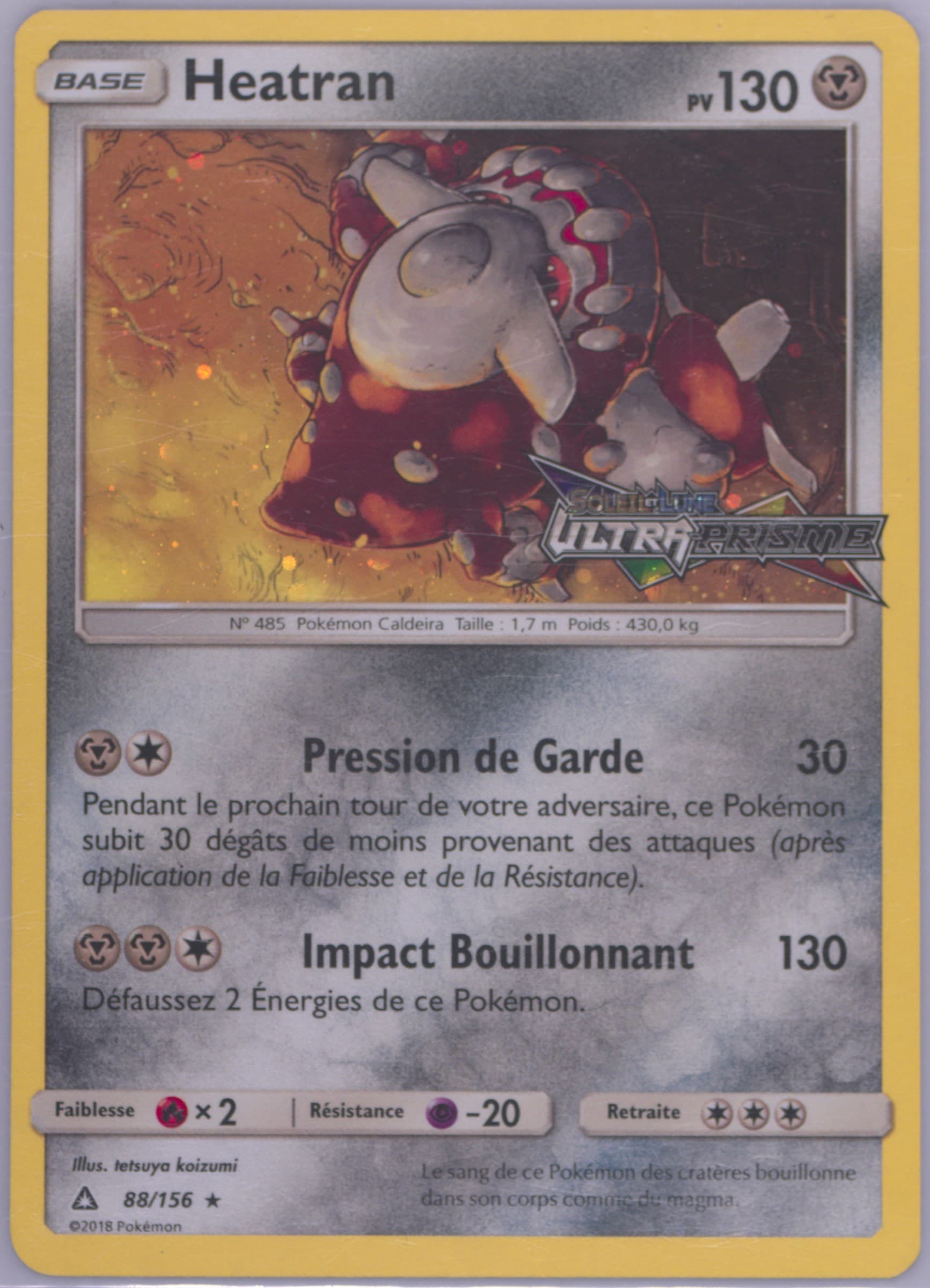 Heatran Purchase Exclusive-French (88) 2018 Pokemon Sun & Moon Ultra Prism