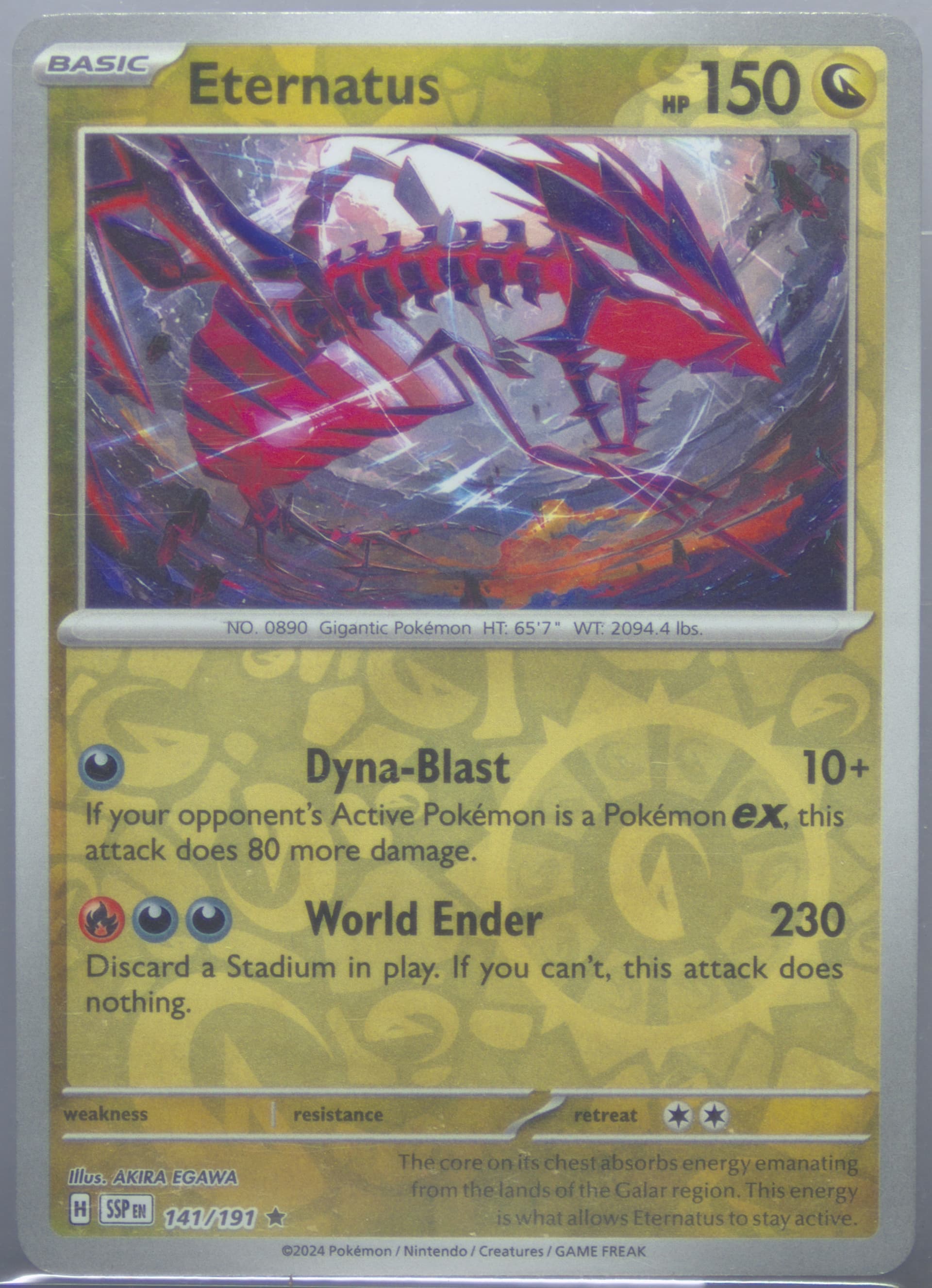 Eternatus Reverse Holo (141) 2024 Pokemon Ssp EN-Surging Sparks