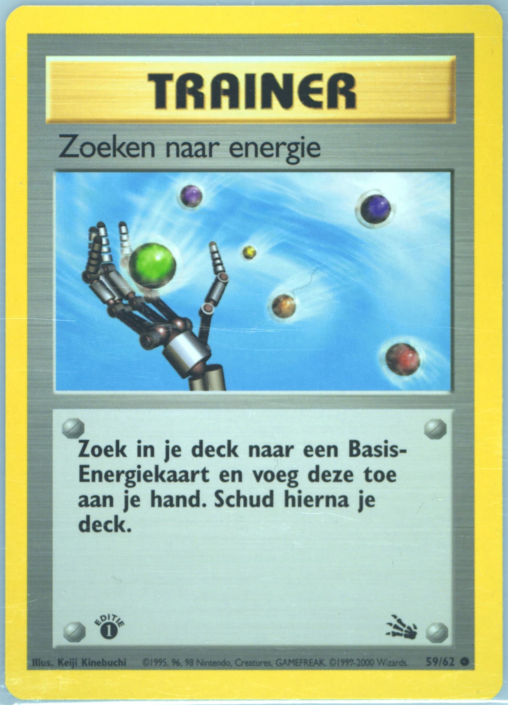 Zoeken Naar Energie 1st Edition (59) 2000 Pokemon Dutch Fossil