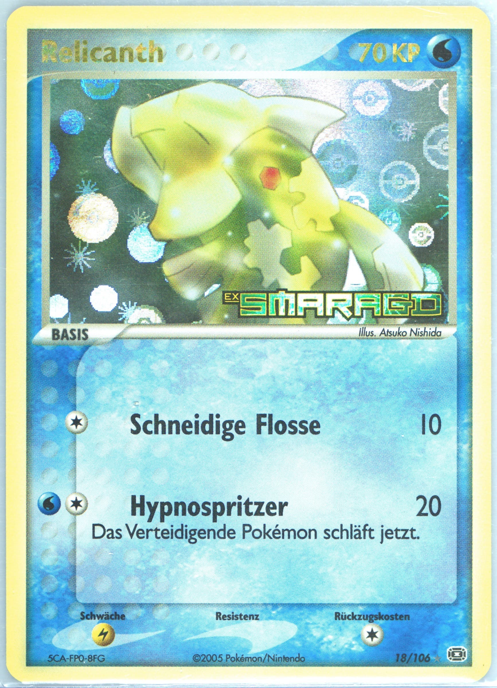 Relicanth-Reverse Foil German (18) 2005 Pokemon EX Emerald