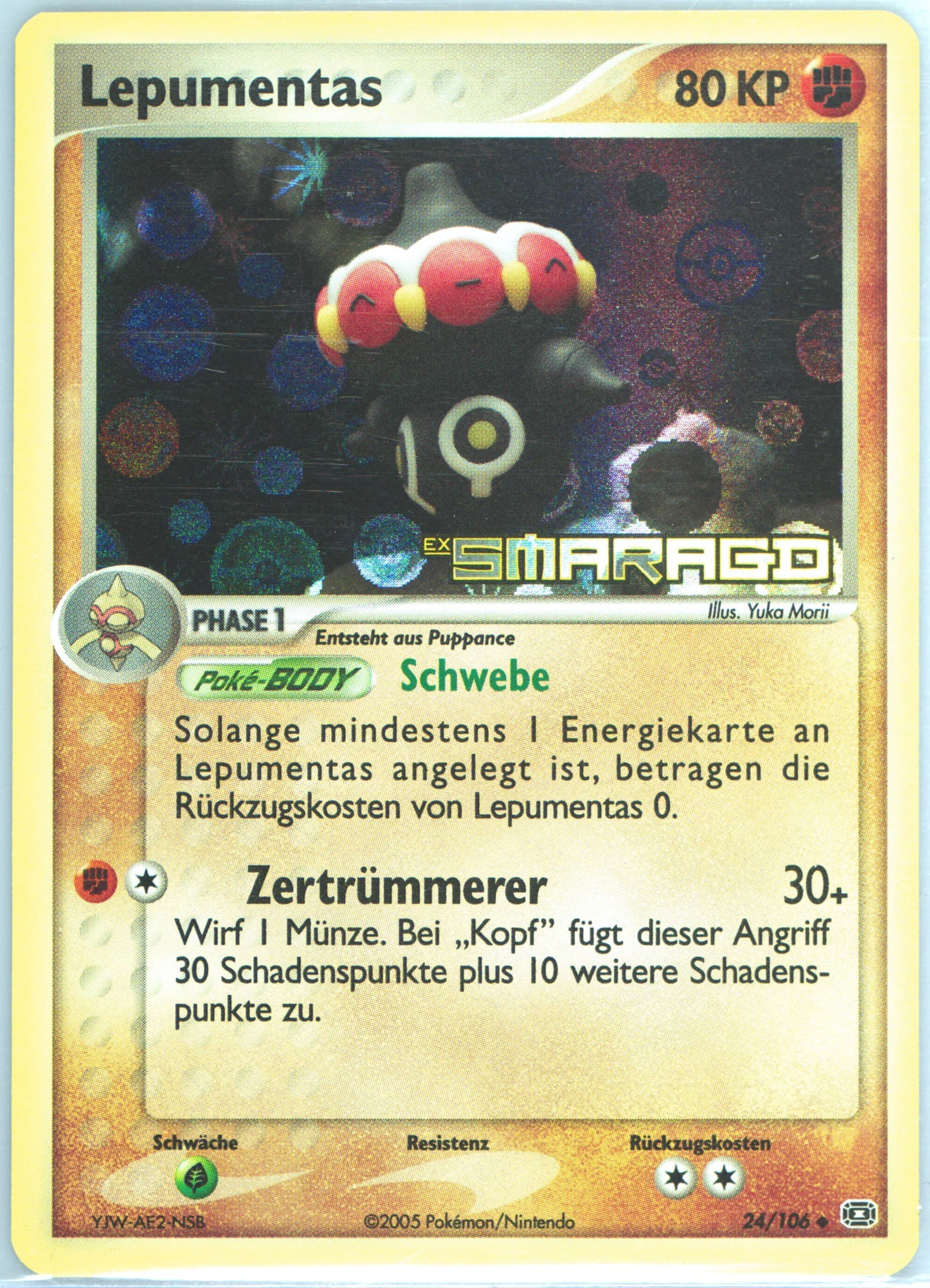 Lepumentas-Reverse Foil German (24) 2005 Pokemon EX Emerald
