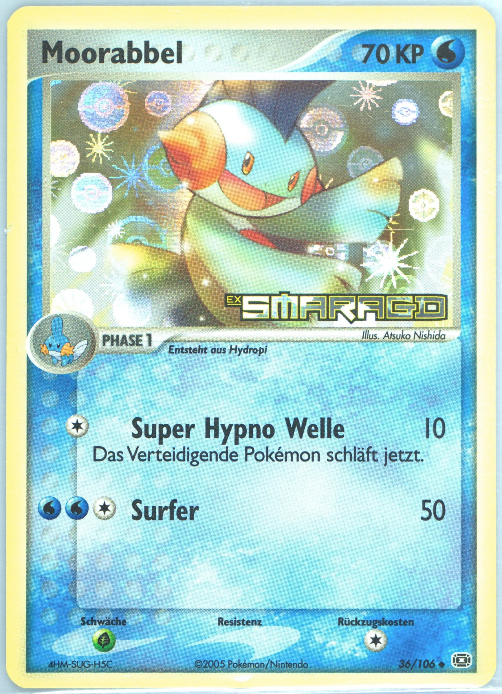 Moorabbel-Reverse Foil German (36) 2005 Pokemon EX Emerald