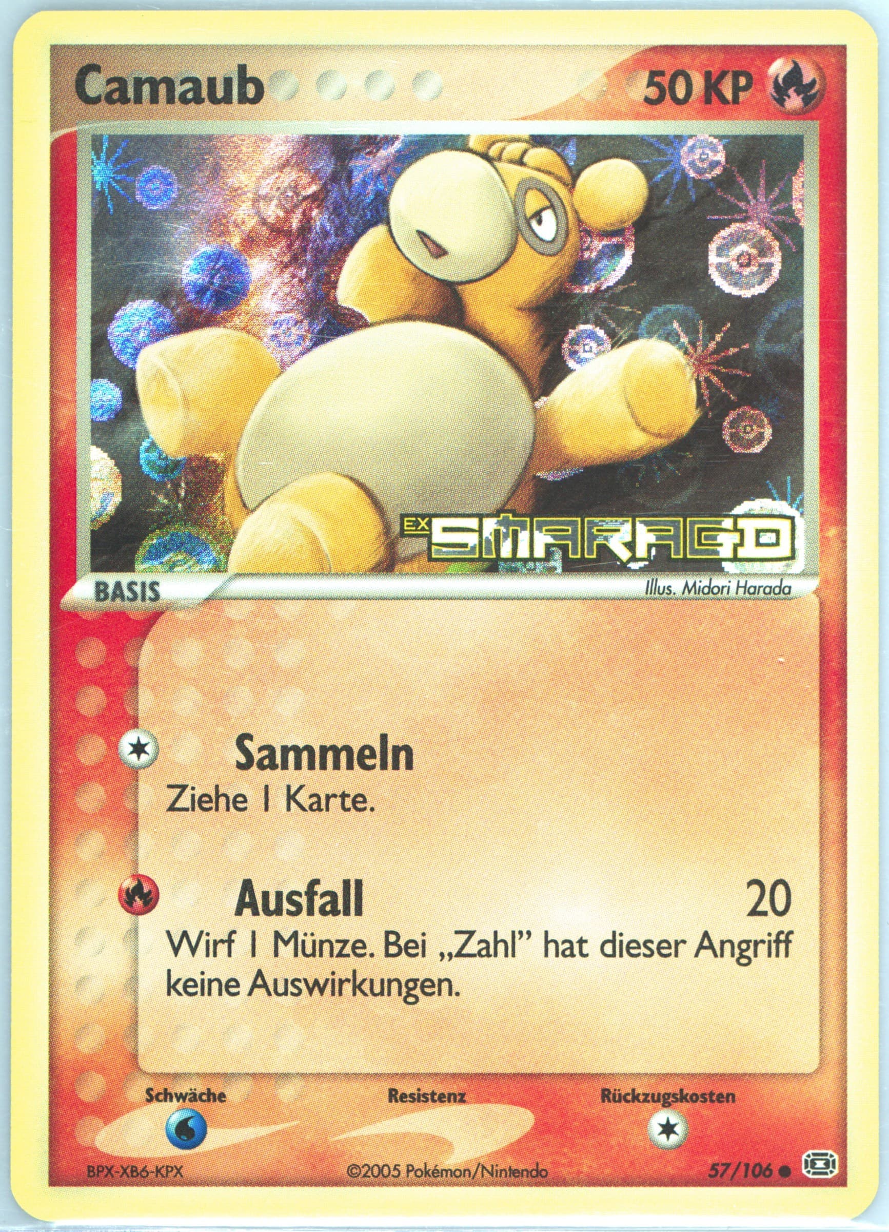 Camaub-Reverse Foil German (57) 2005 Pokemon EX Emerald