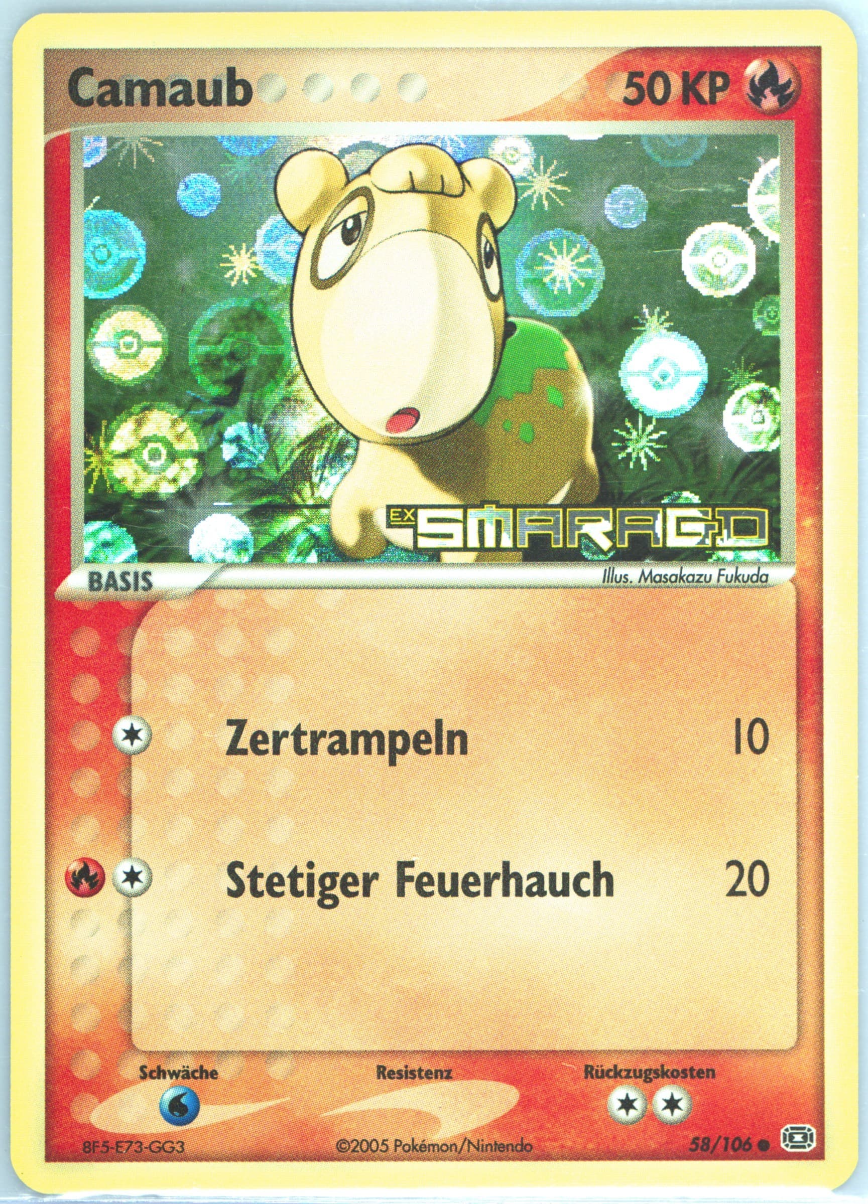 Camaub-Reverse Foil German (58) 2005 Pokemon EX Emerald