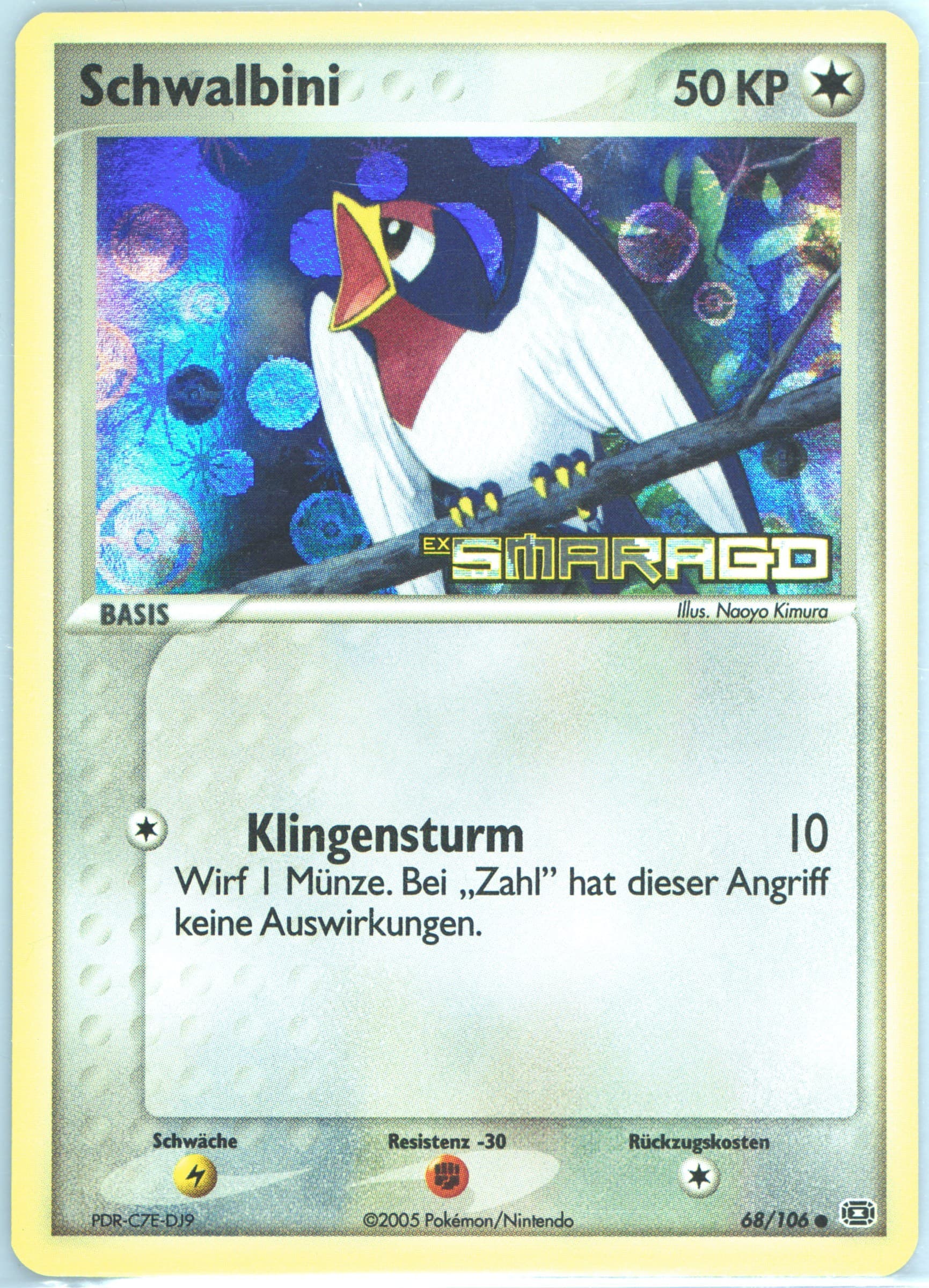 Schwalbini-Reverse Foil German (68) 2005 Pokemon EX Emerald